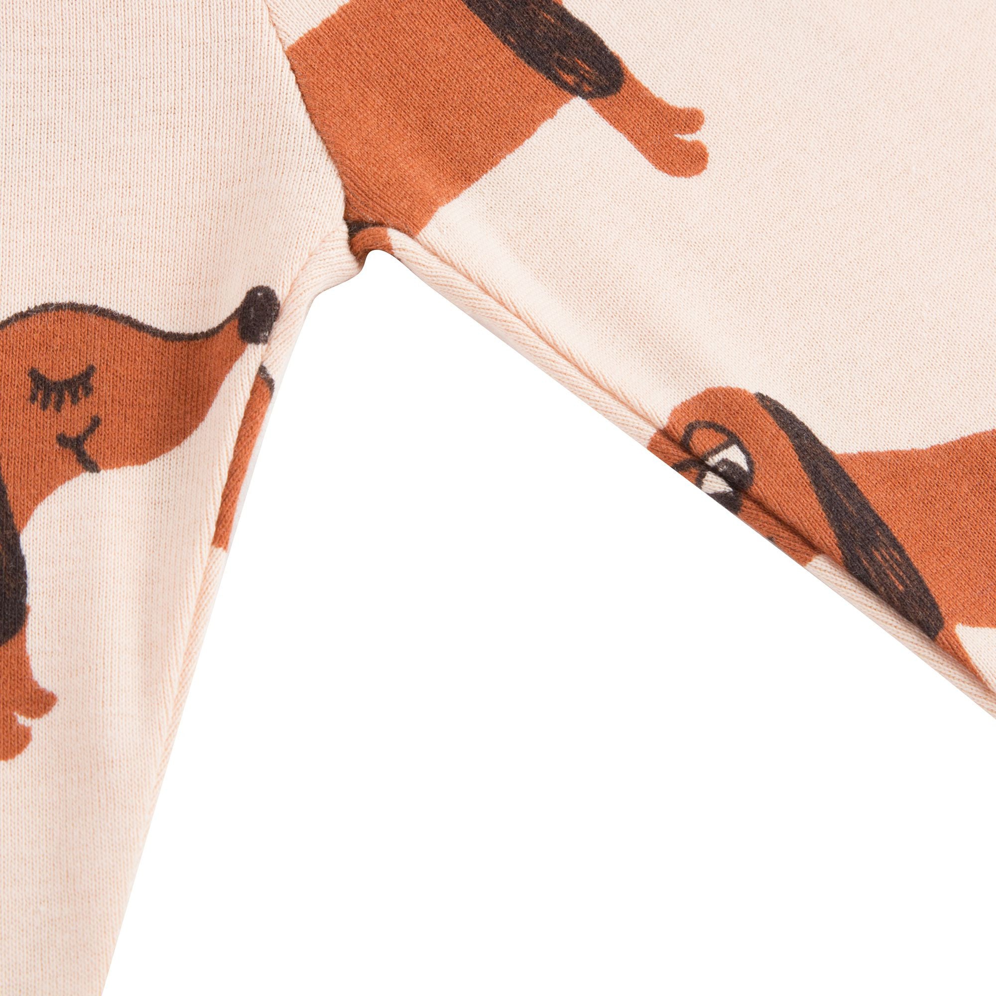 Girls Beige Organic Cotton "Dog" Trousers