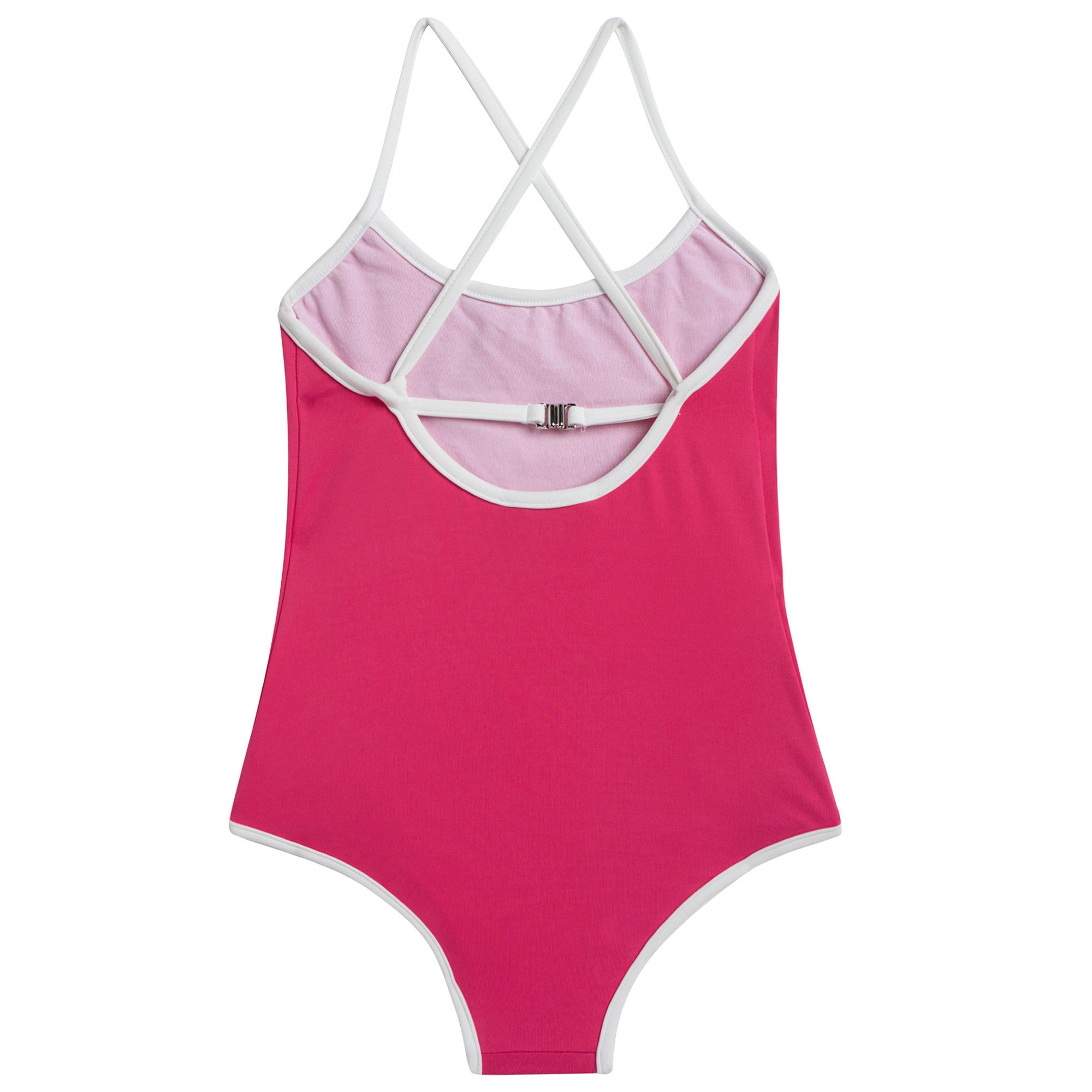Girls Pink Jersey Swimsuit