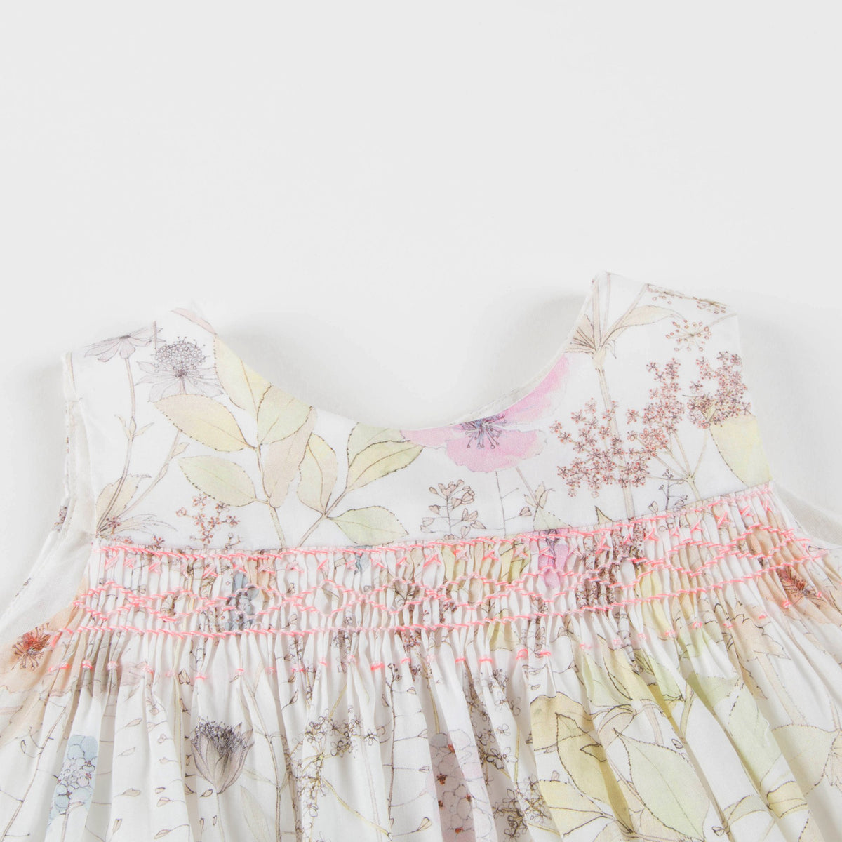 Robe blanche à fleurs de cerisier pour petite fille