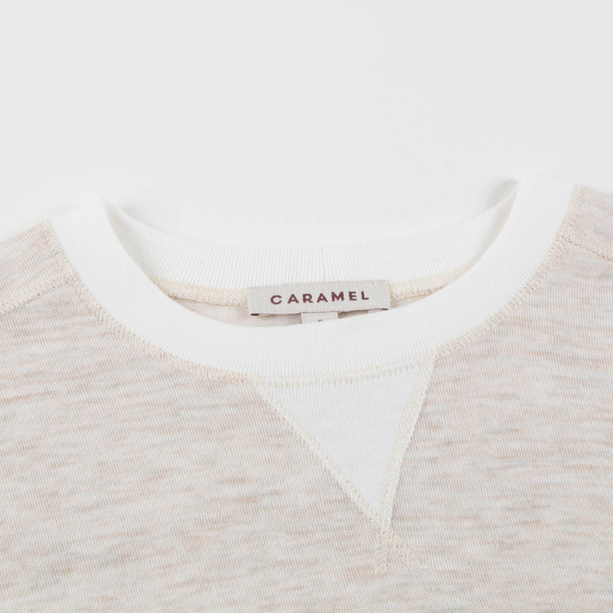 Girls & Boys Oatmeal Cotton Jersey T-Shirt