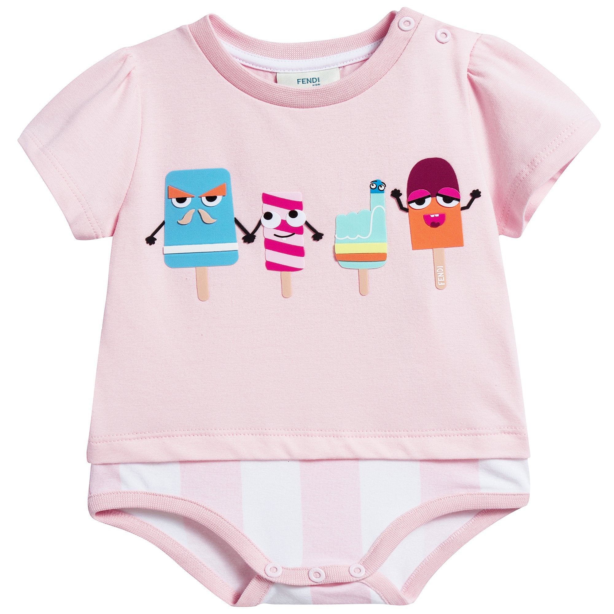 Baby Girls Rosa Printed Cotton Babysuit