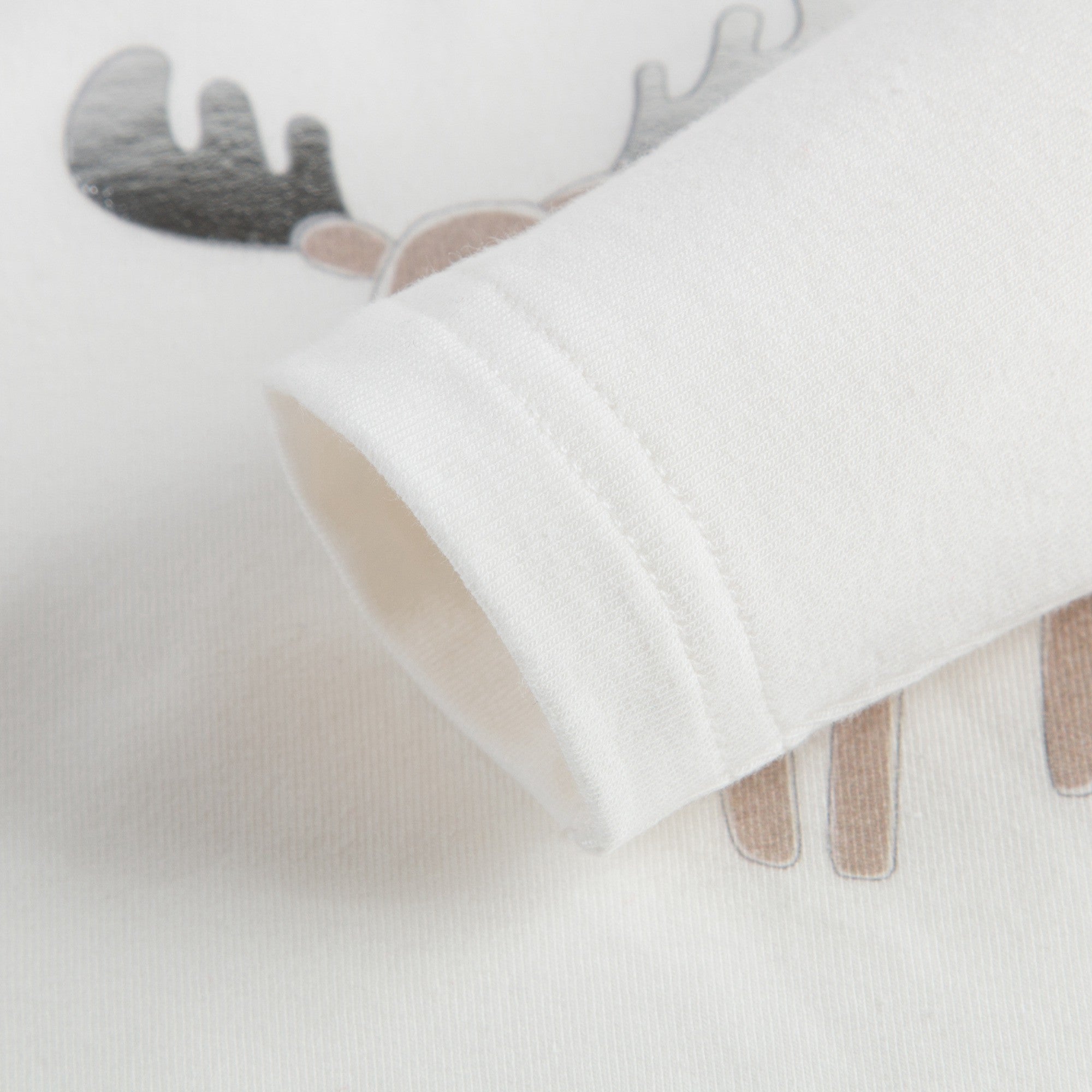 Baby Girls Ivory Deer Printed T-Shirt