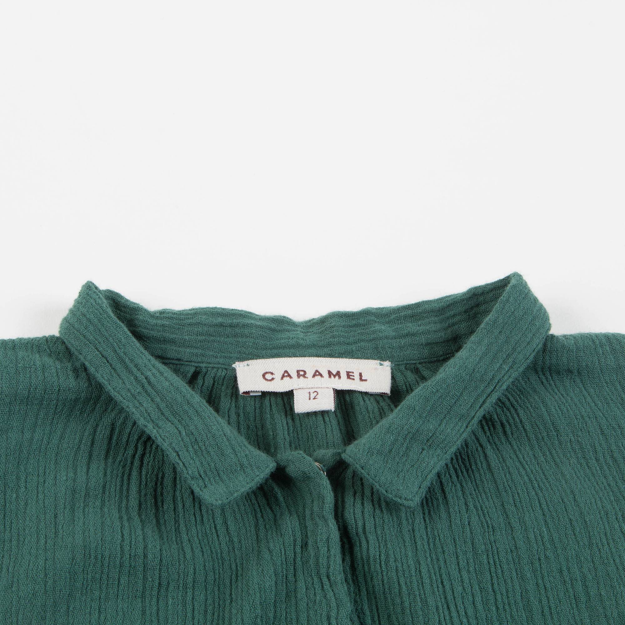 Baby Girls Dark Green Silk Woven Dress