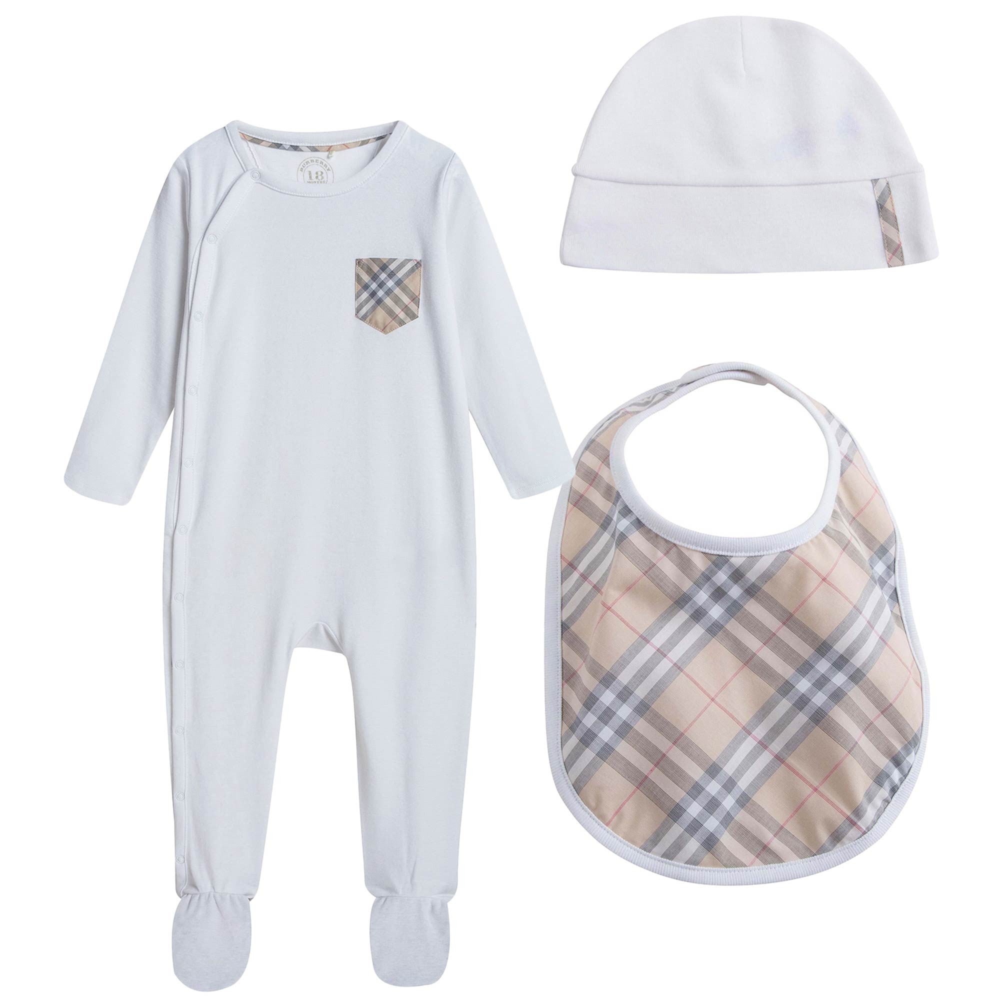 Baby White Boxed Gift Set With Babygrow, Hat & Bib - CÉMAROSE | Children's Fashion Store - 20
