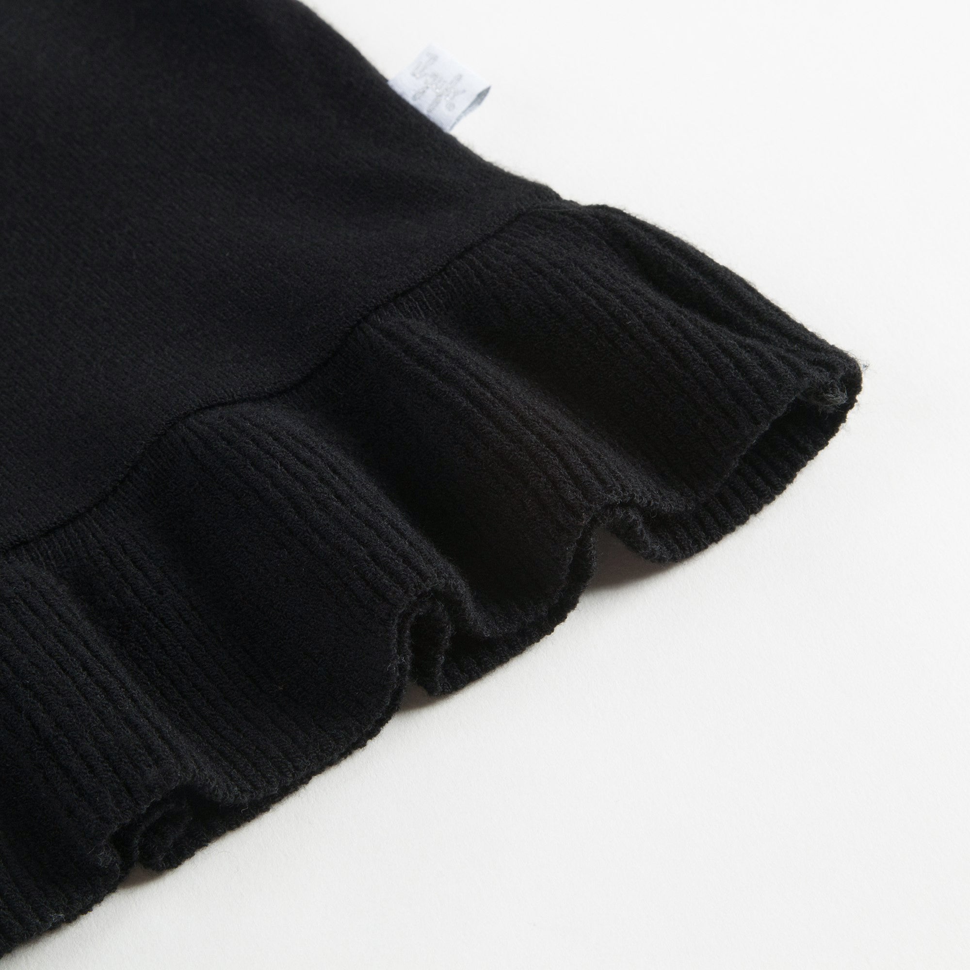 Girls Black T-shirt With Ruffle