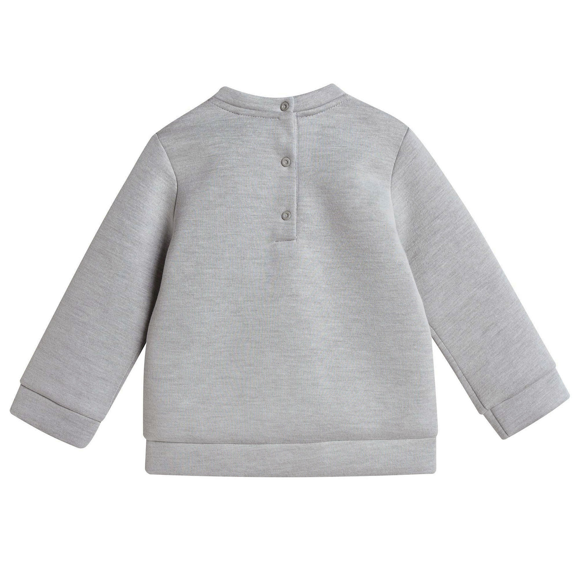 Baby Girls Grey Cotton Monster Trims Sweatshirt - CÉMAROSE | Children's Fashion Store - 2
