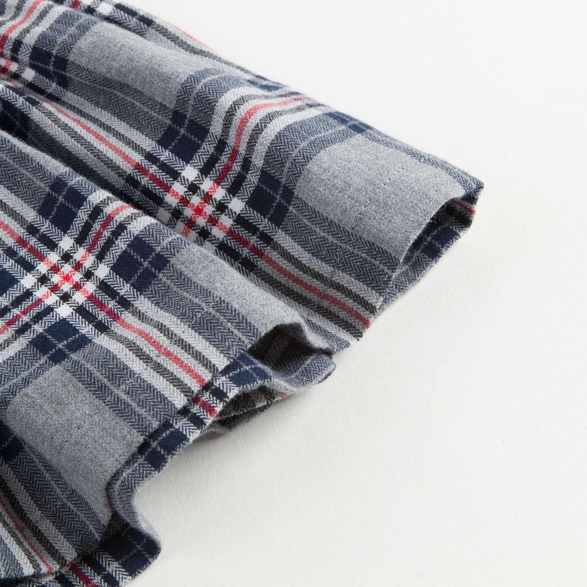 Girls Blue Checked Cotton Shirt With Tie