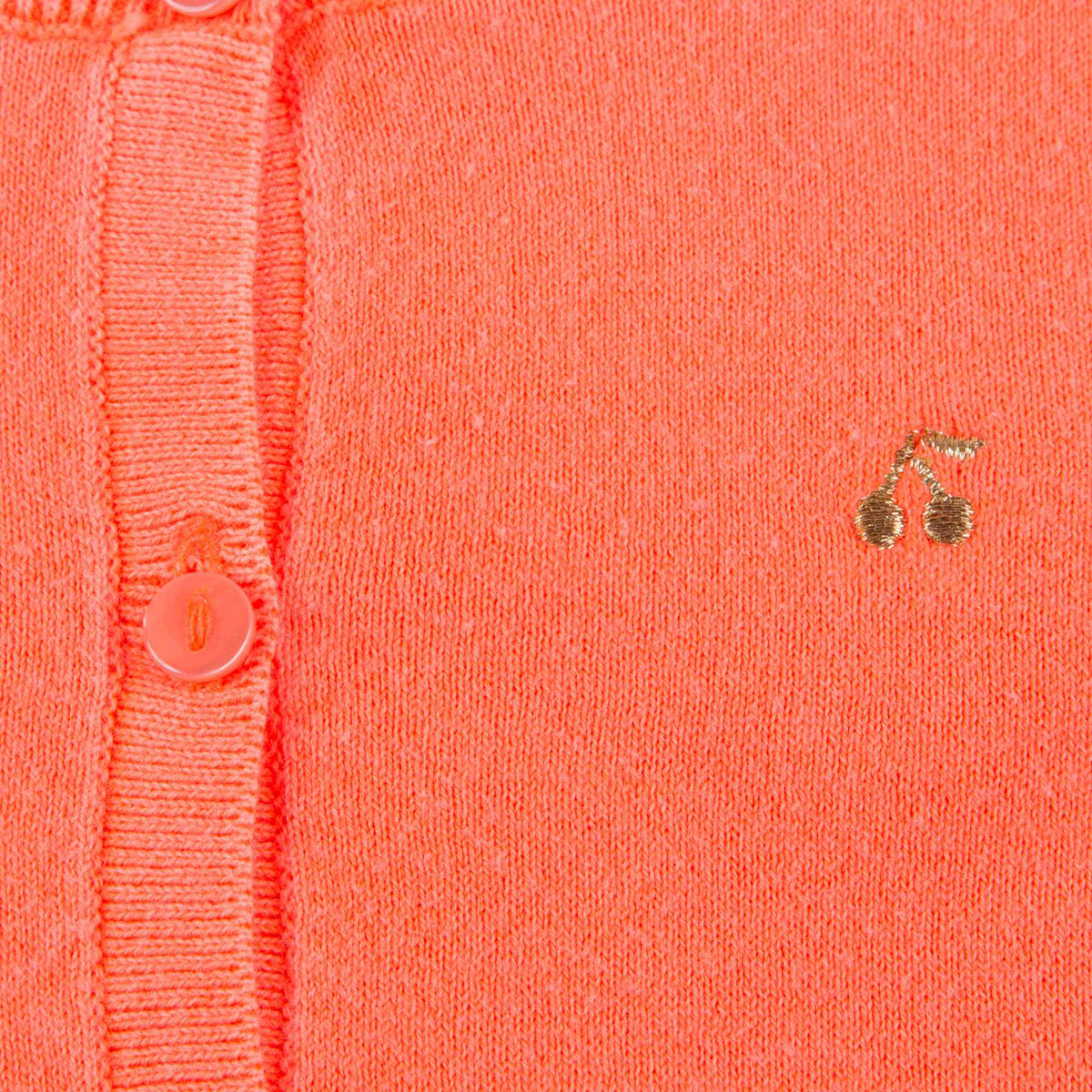 Cardigan en maille orange pour bébé fille