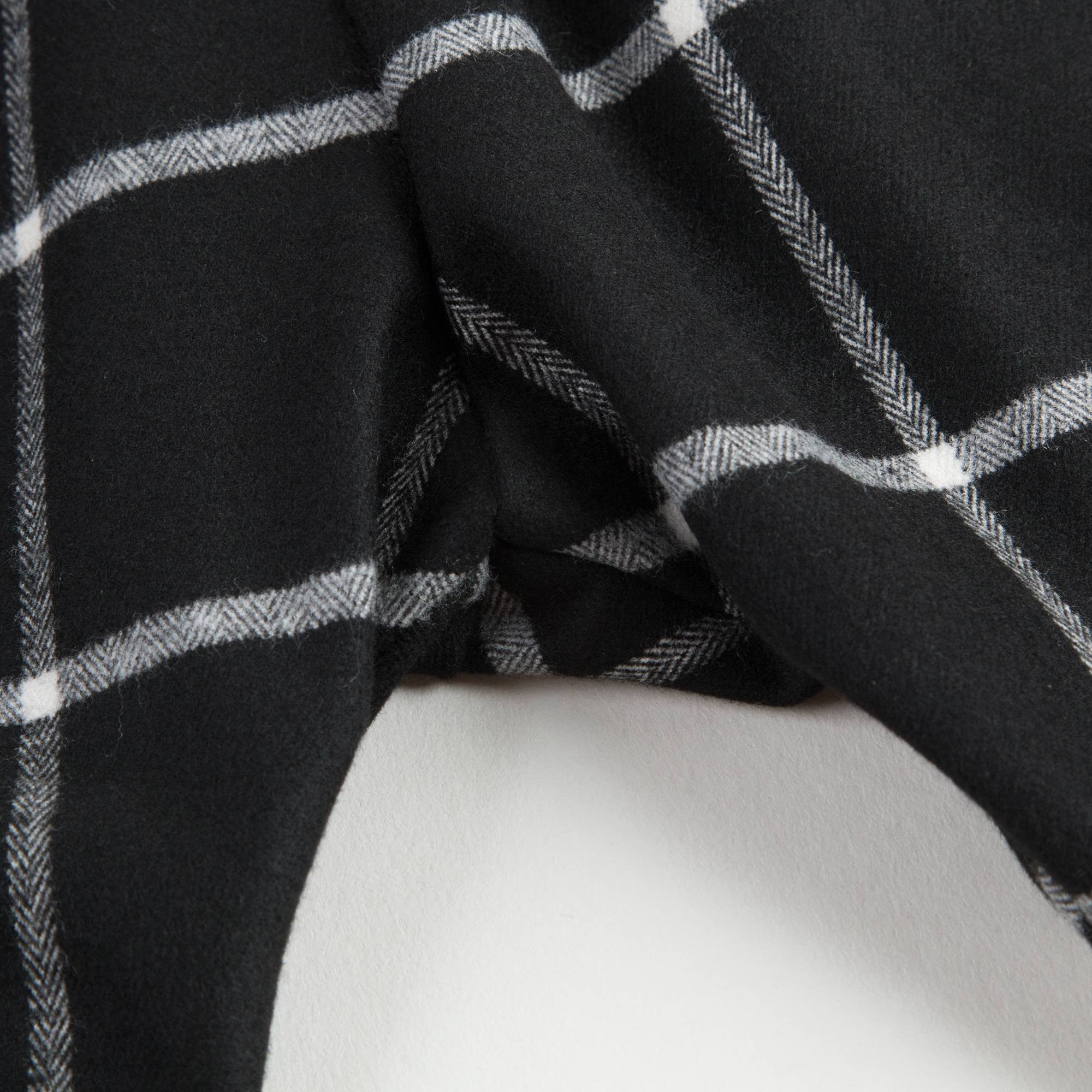 Girls Black Checked Trousers