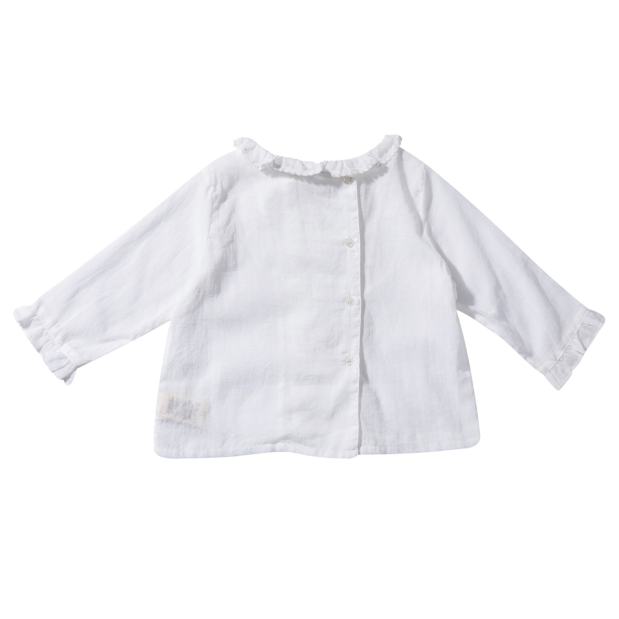 Baby Girls White Woven Top