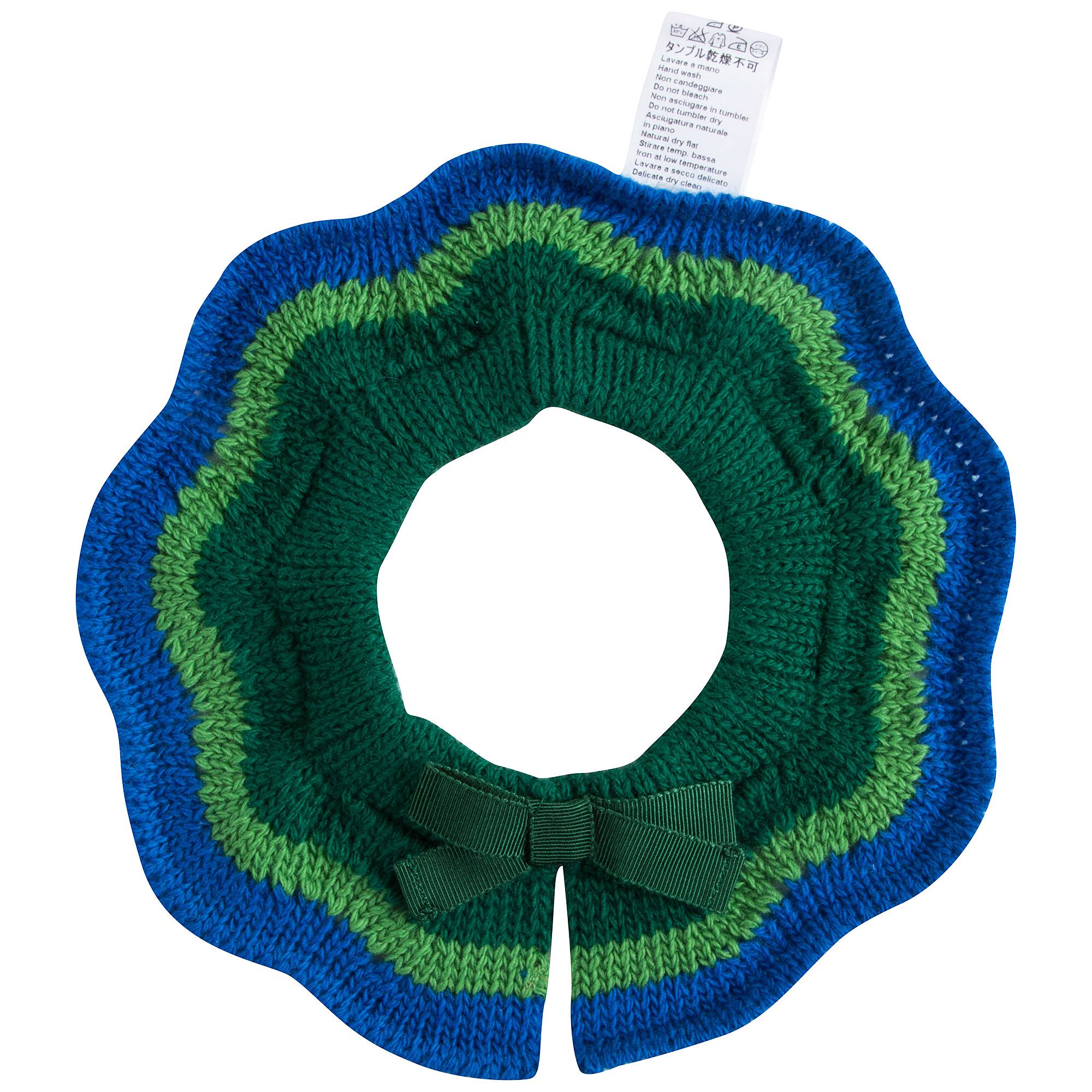 Girls Green & Blue Detachable Collar