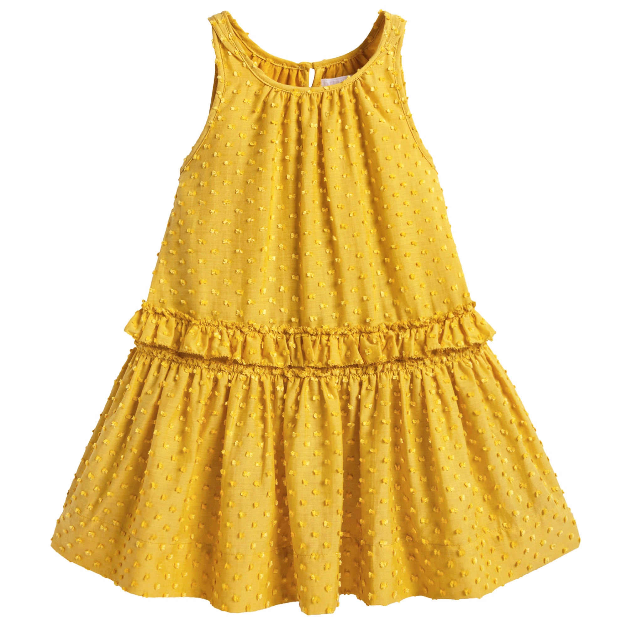 Girls Yellow Cotton Dress