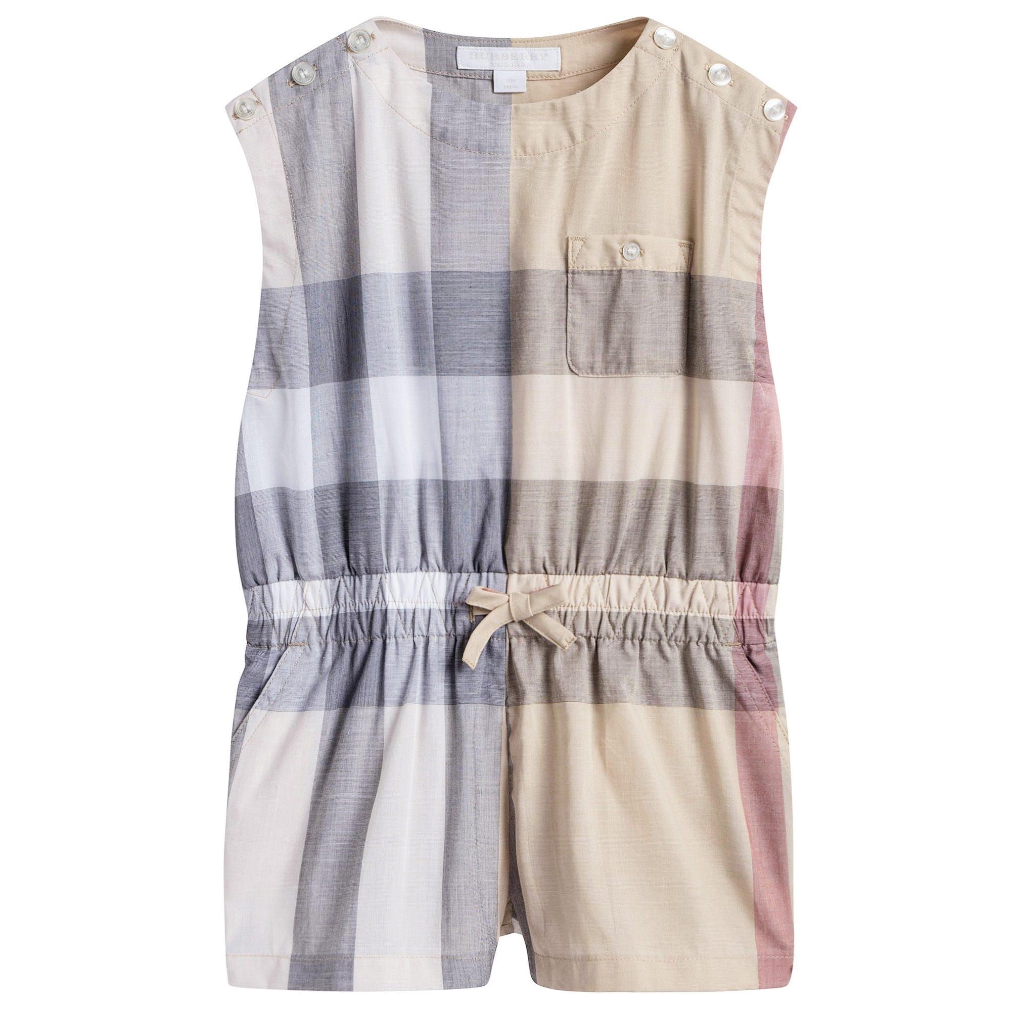Baby Girls Classic Check Babysuit
