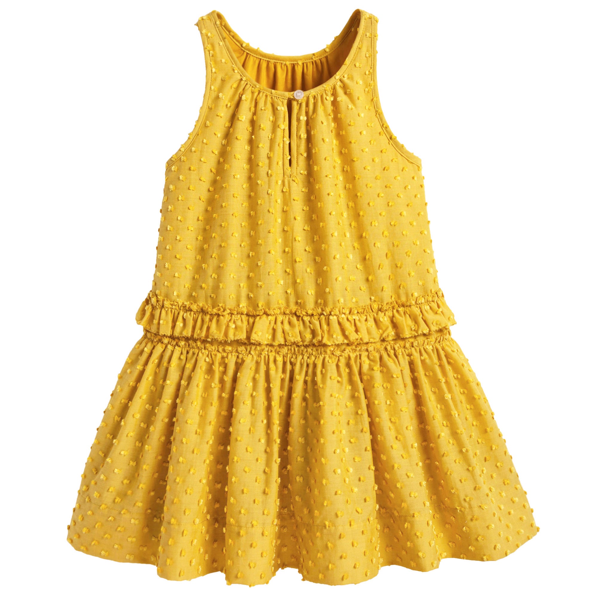 Girls Yellow Cotton Dress