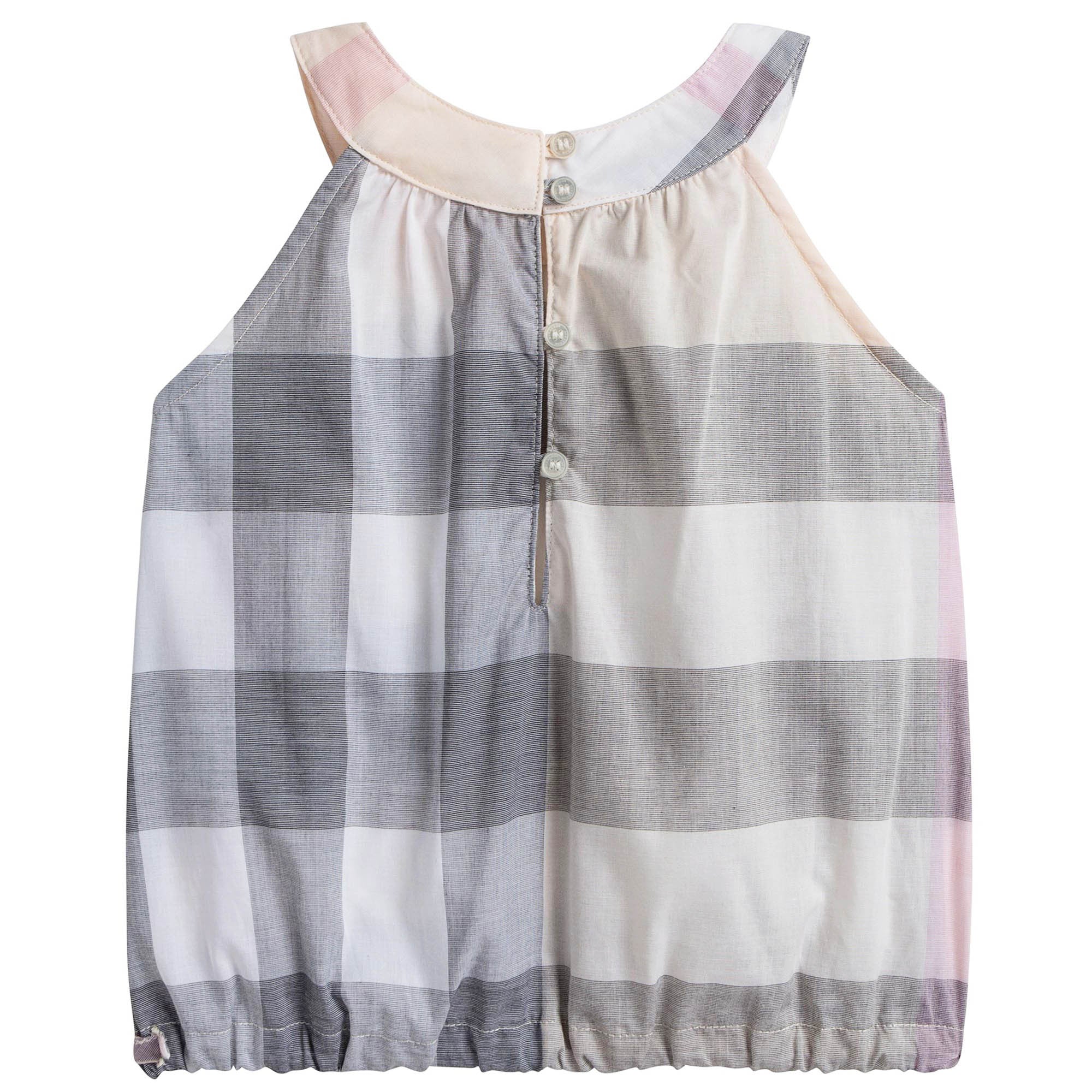 Baby Girls Apricot Check Sleeveless Top