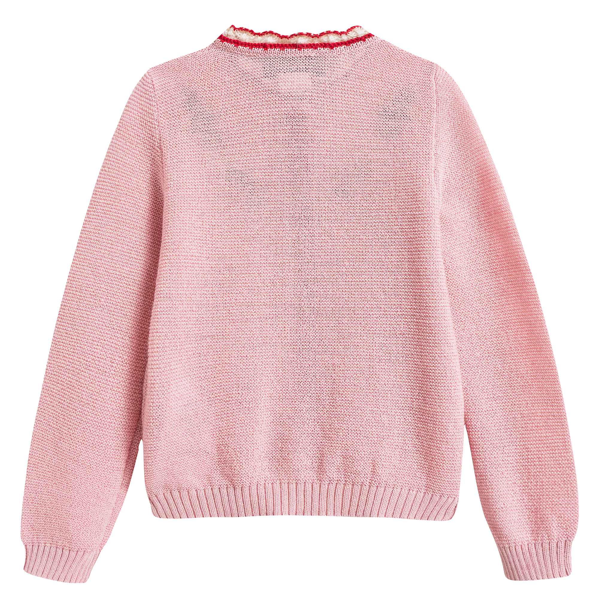 Girls Pink Wool Cardigan
