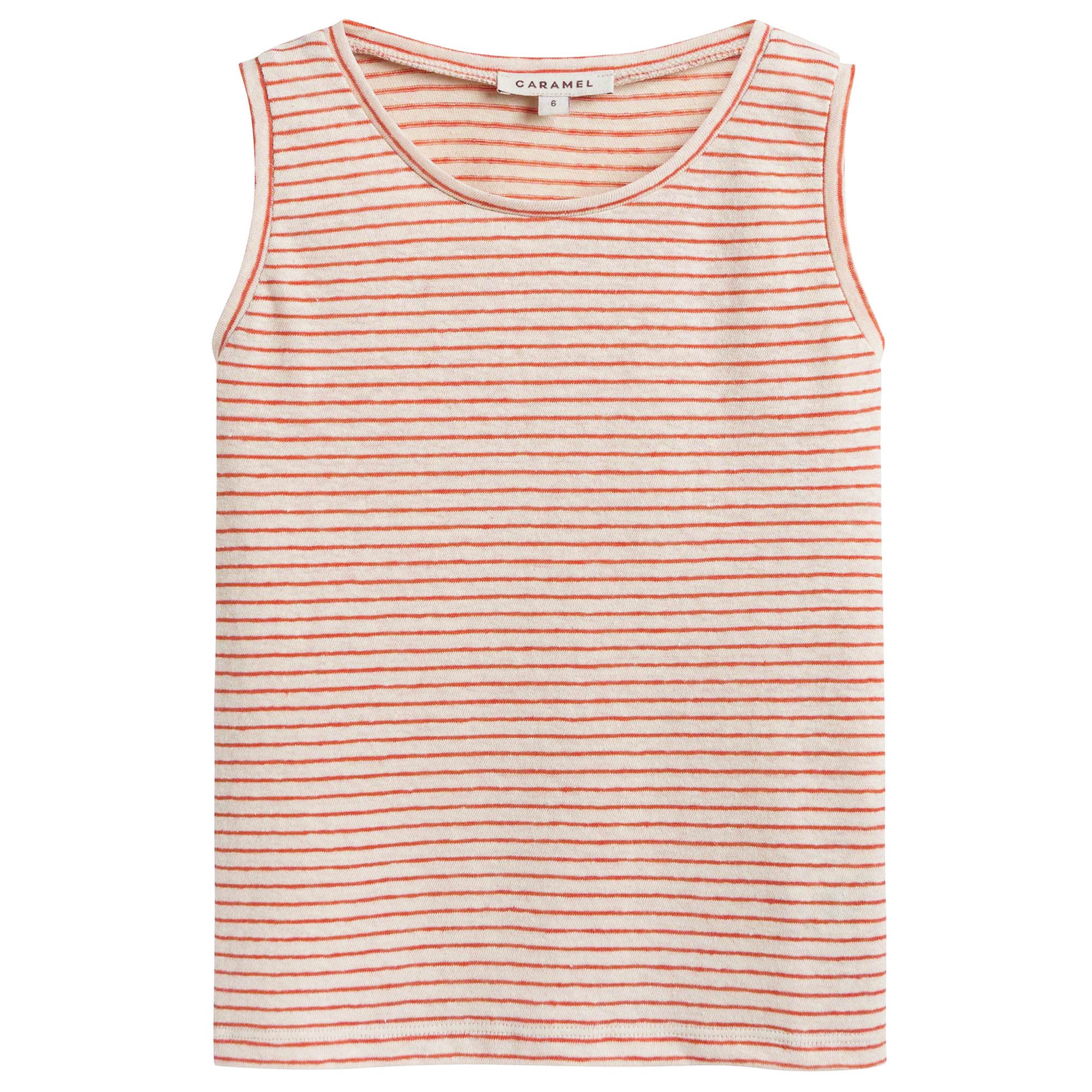 Girls Orange Striped Vest