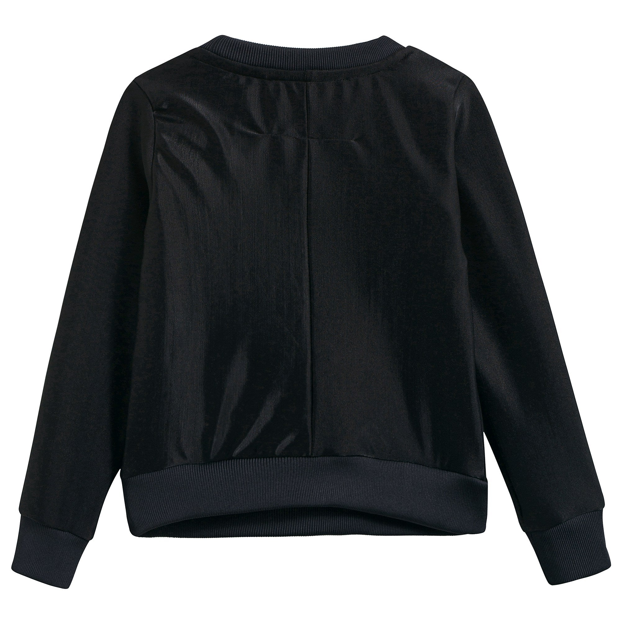Girls Black Logo Sweater
