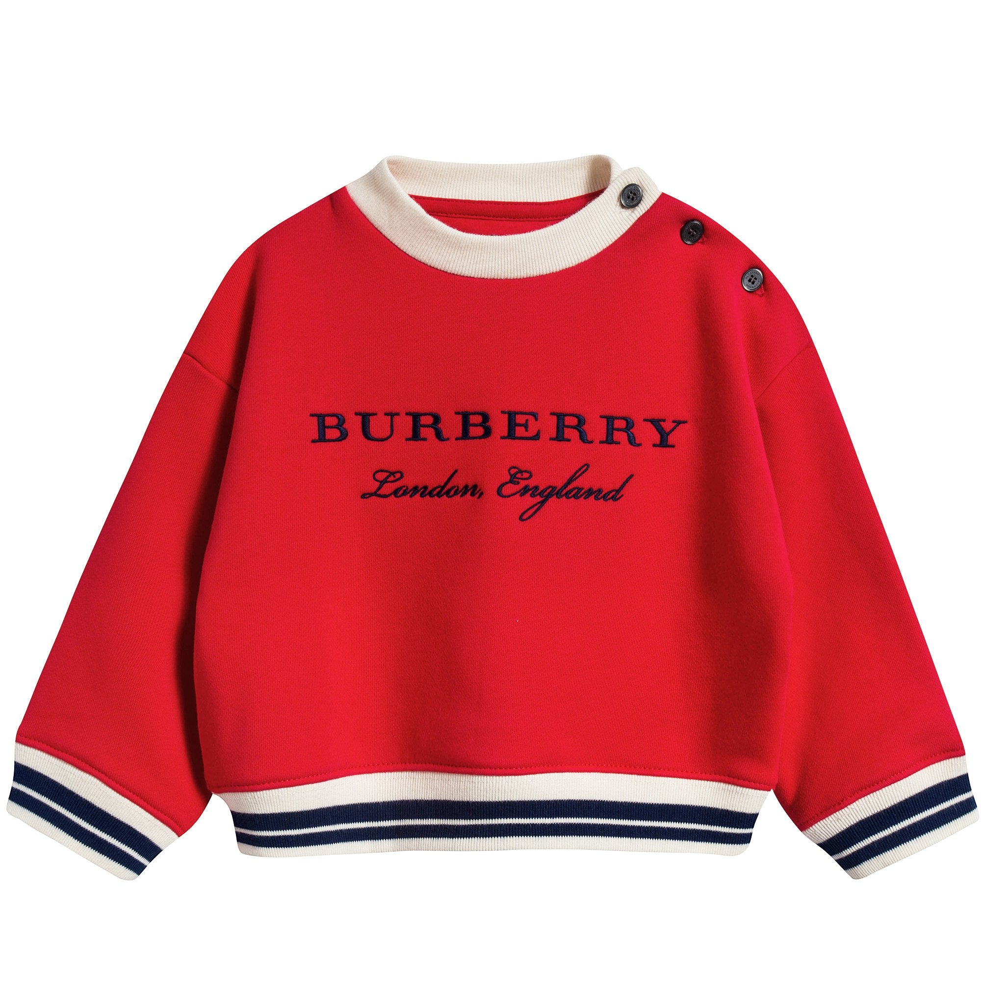 Baby Girls Bright Orange Red Cotton Sweatshirt