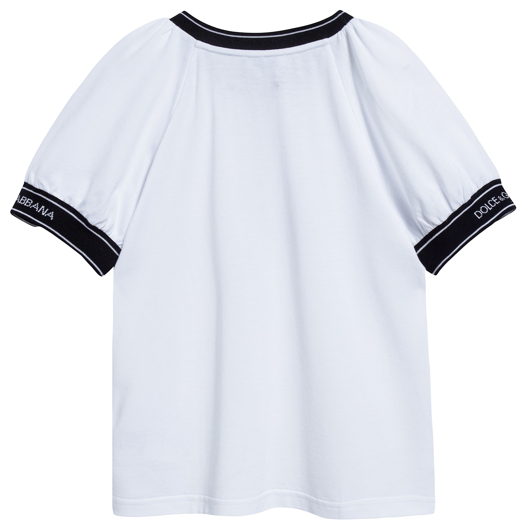 Girls White Logo Cotton T-shirt