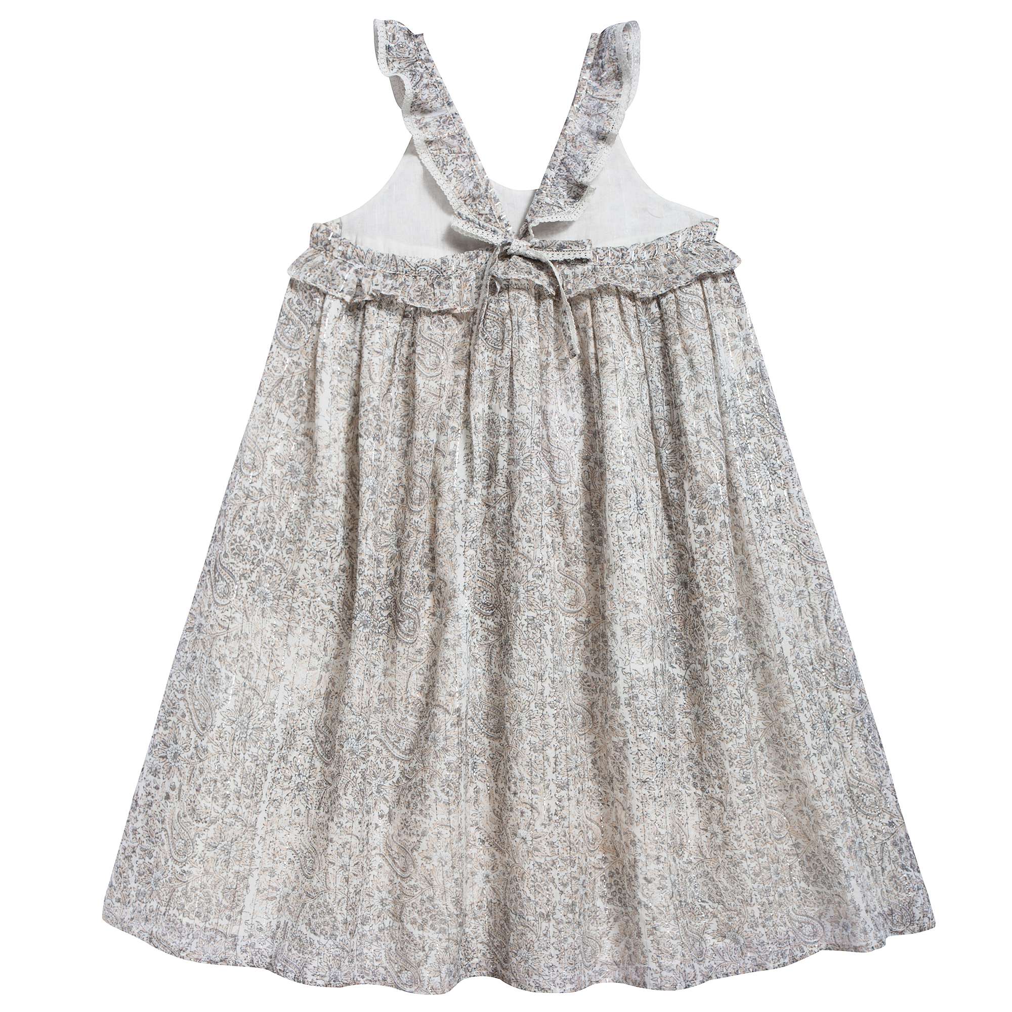 Girls Pink & Blue Stripes Cashmere Dress
