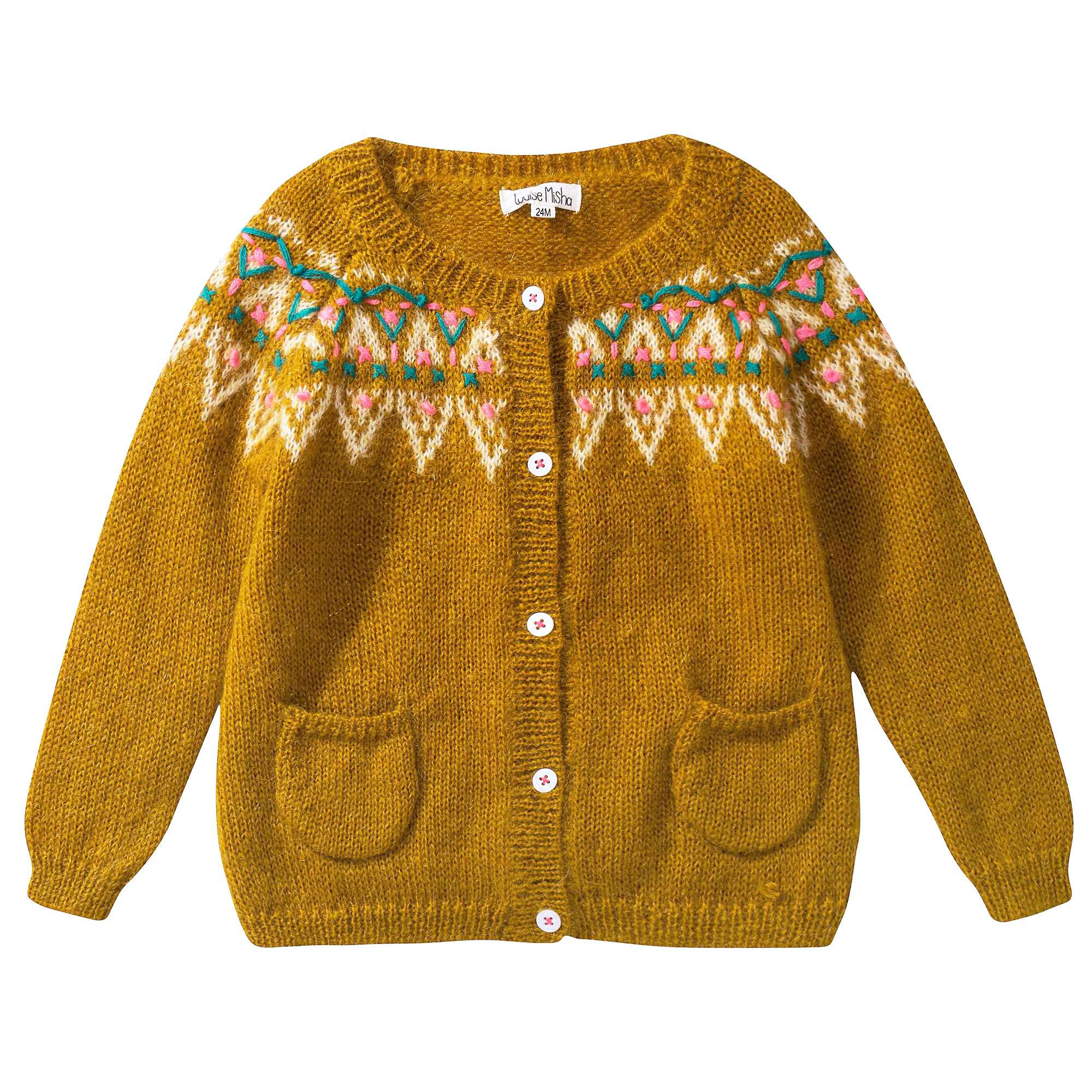 Girls Yellow "Berbere" Cardigan