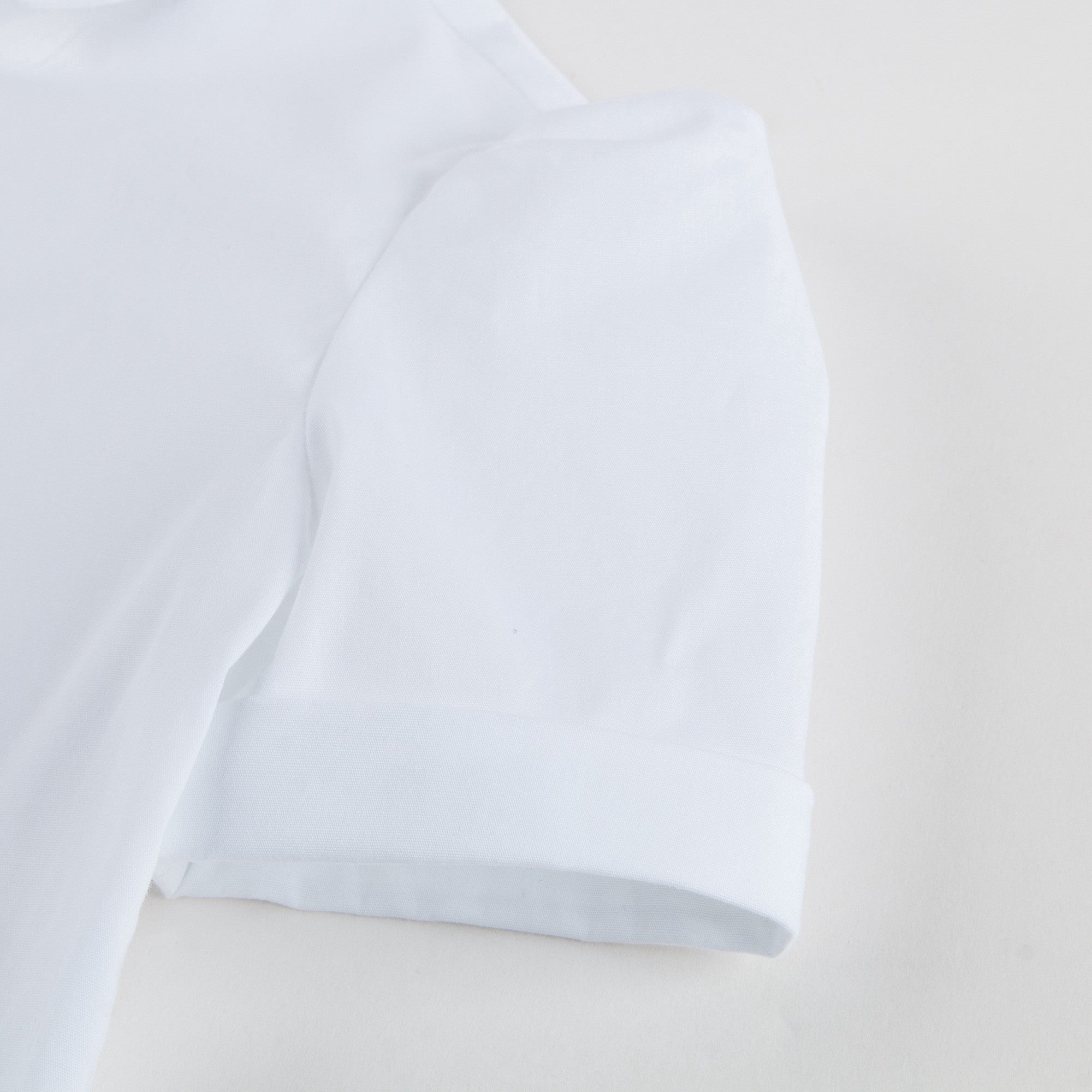 Girls White Cotton Shirt With Heart Trim