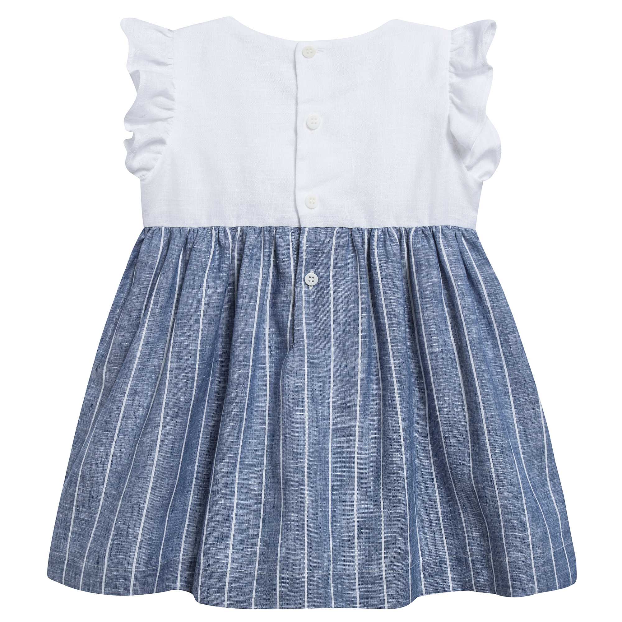 Baby Girls Electric Blue & White Dress