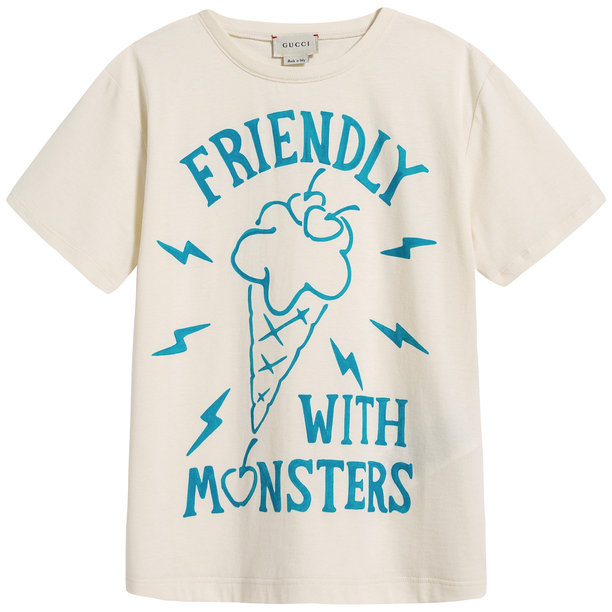 Girls White Logo Cotton T-shirt