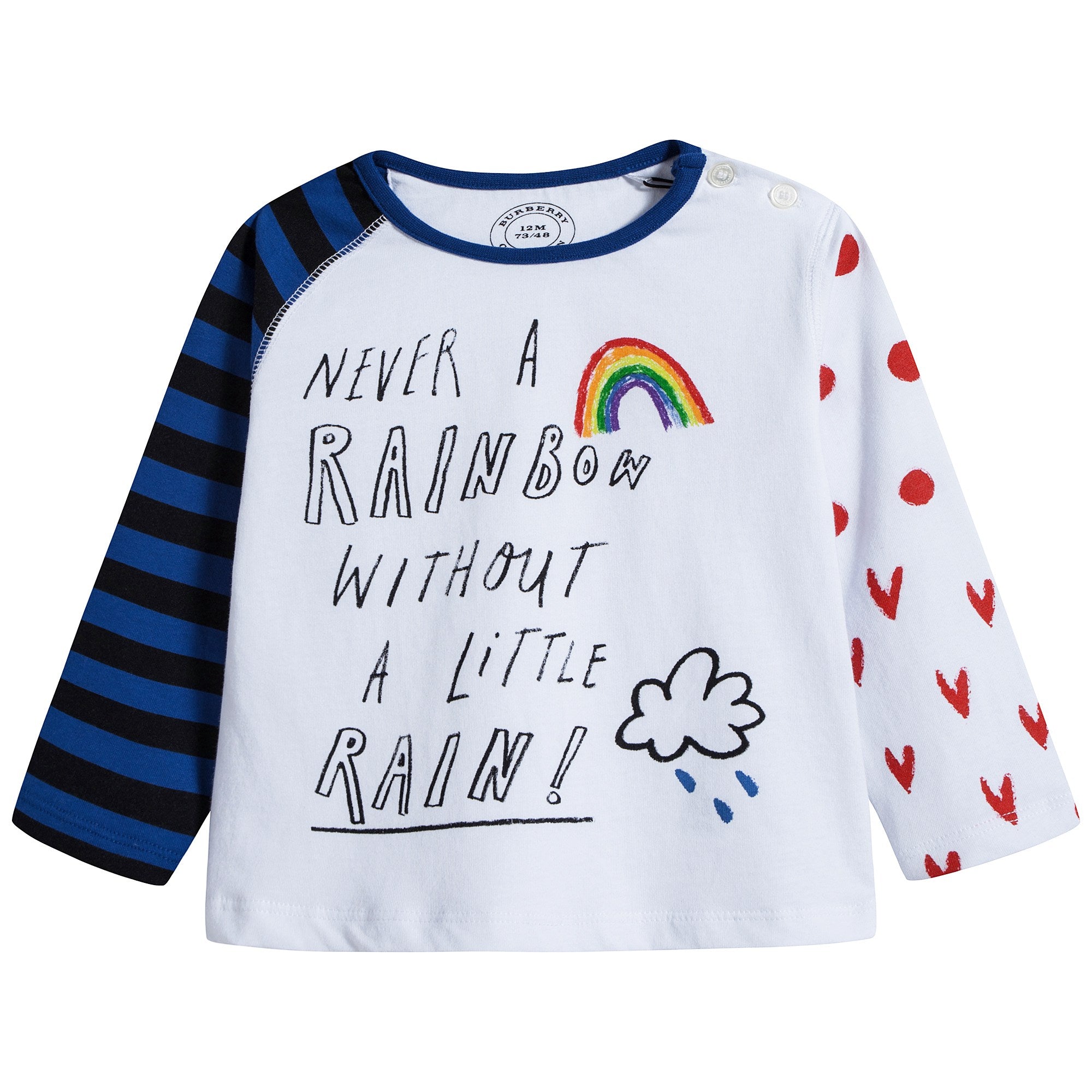 Baby Girls White Cotton T-shirt
