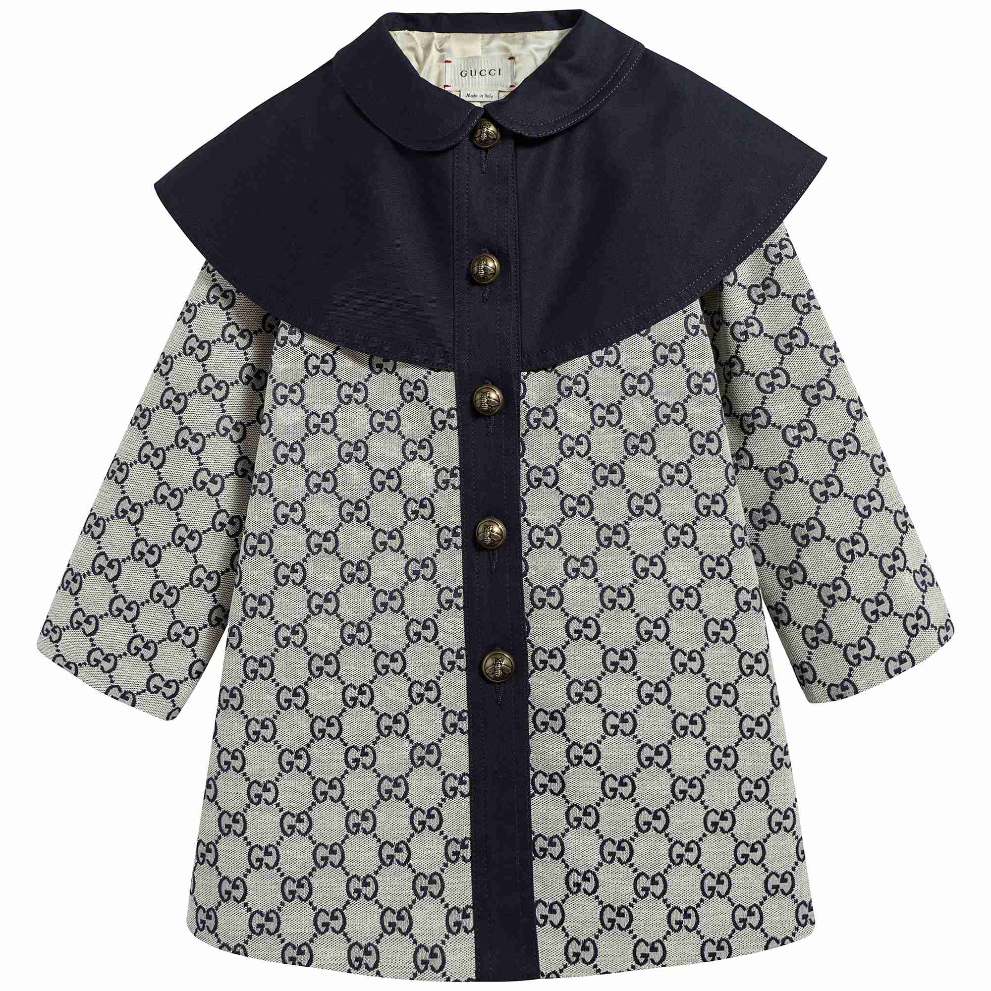 Baby Girls Blue GG Coat