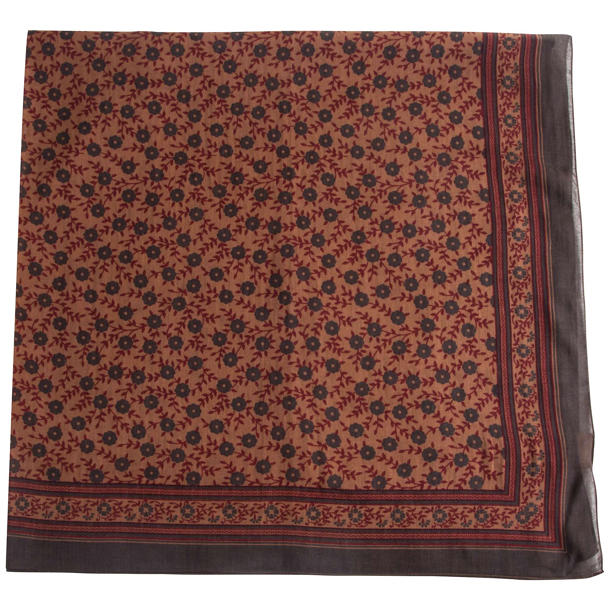 Girls Chestnut Cotton Square Scarf