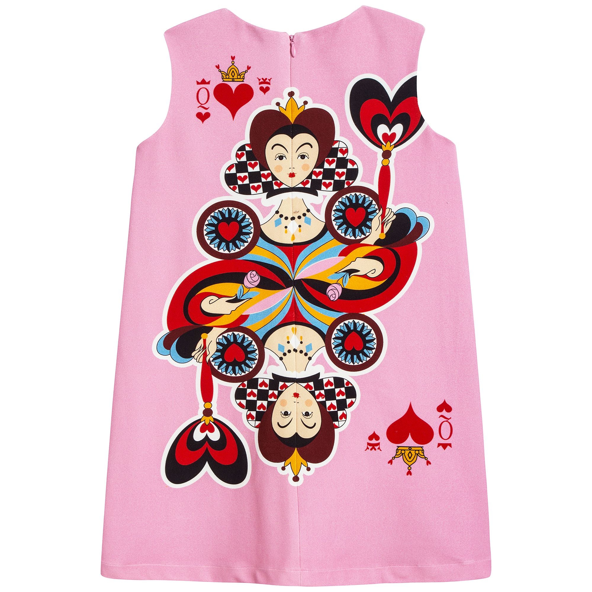 Girls Pink Queen Of Hearts Dress