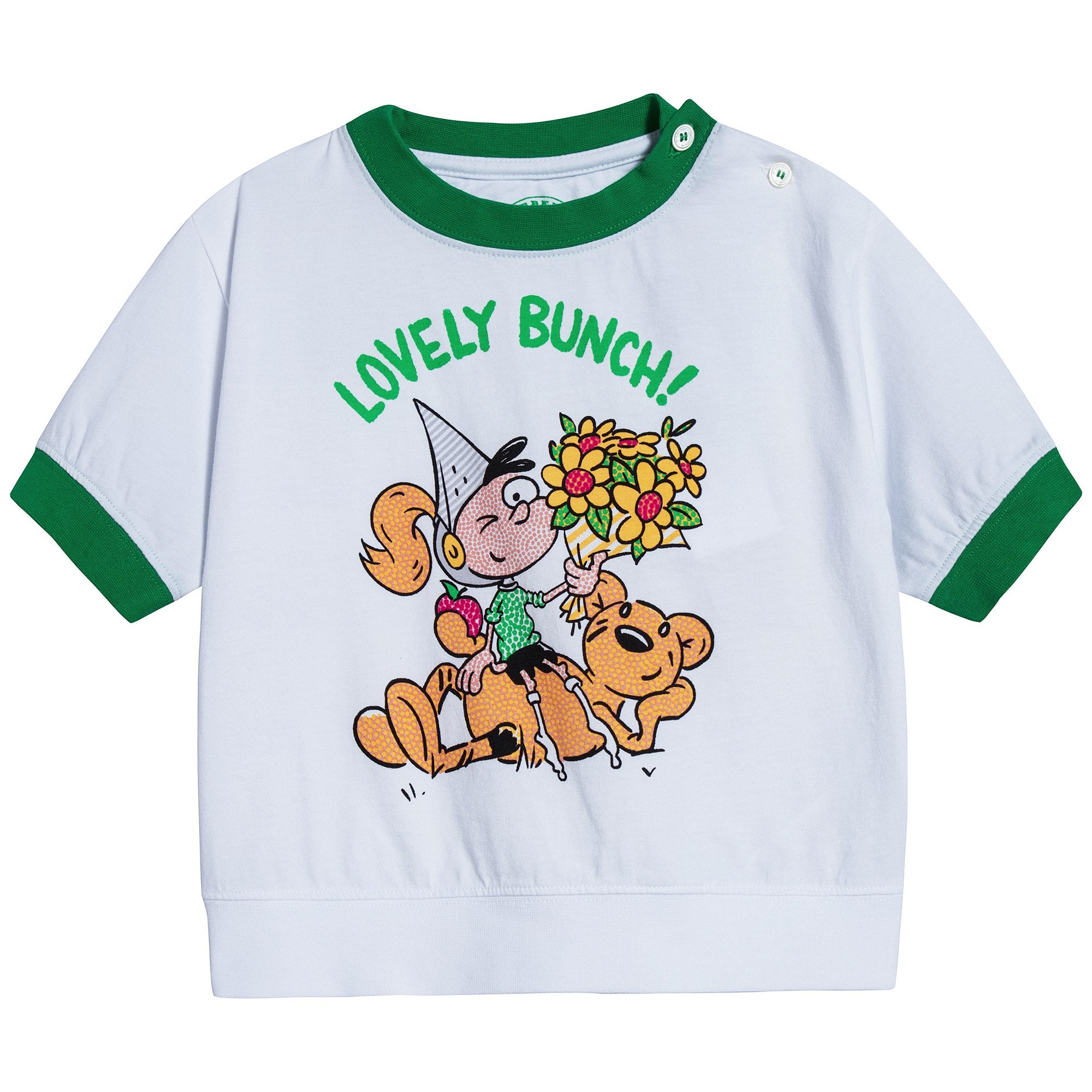 Baby Girls White Cotton T-shirt