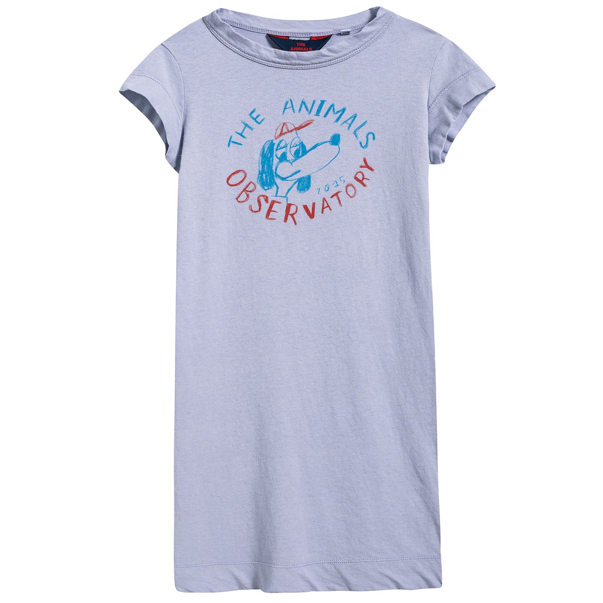 Girls Lavand Dog Cotton Dress