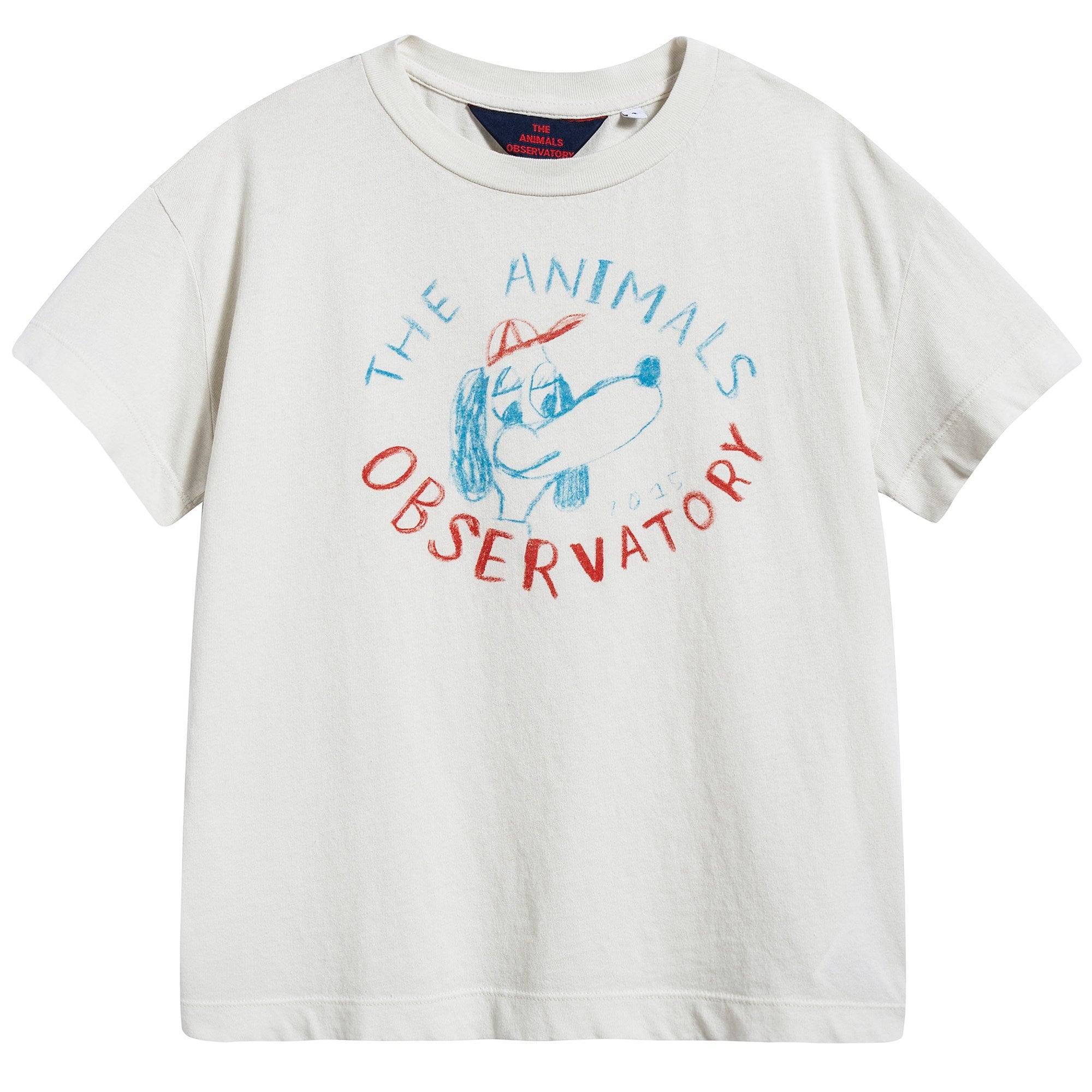 Girls Raw White Dog Cotton T-shirt