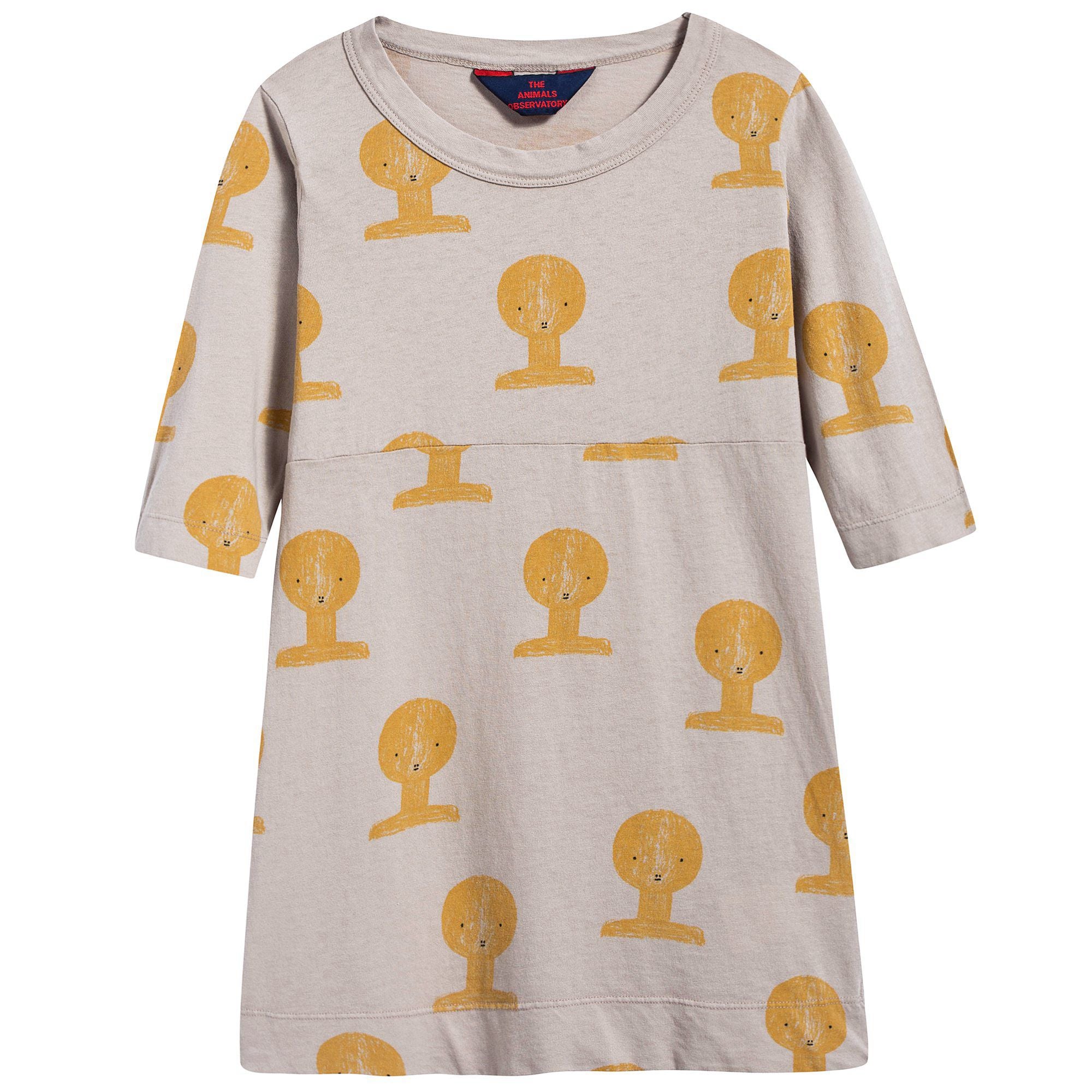 Girls Beige Tao Busts Cotton Dress