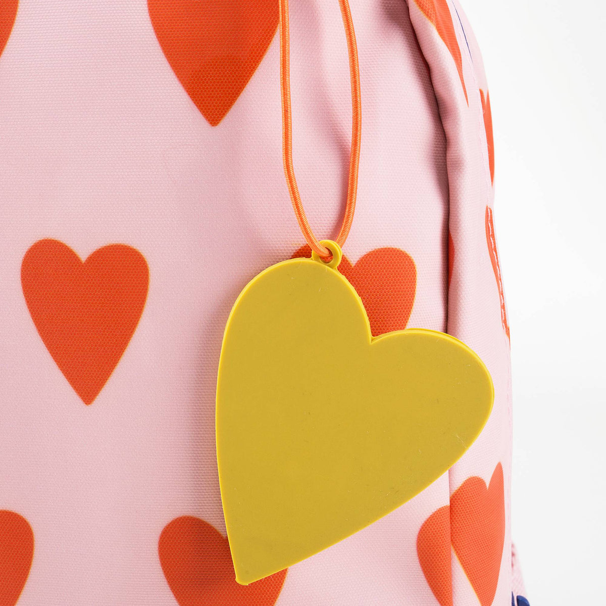Sac à dos Mini Cœurs Rose Doux et Orange pour Filles (20 x 10 x 30 cm)