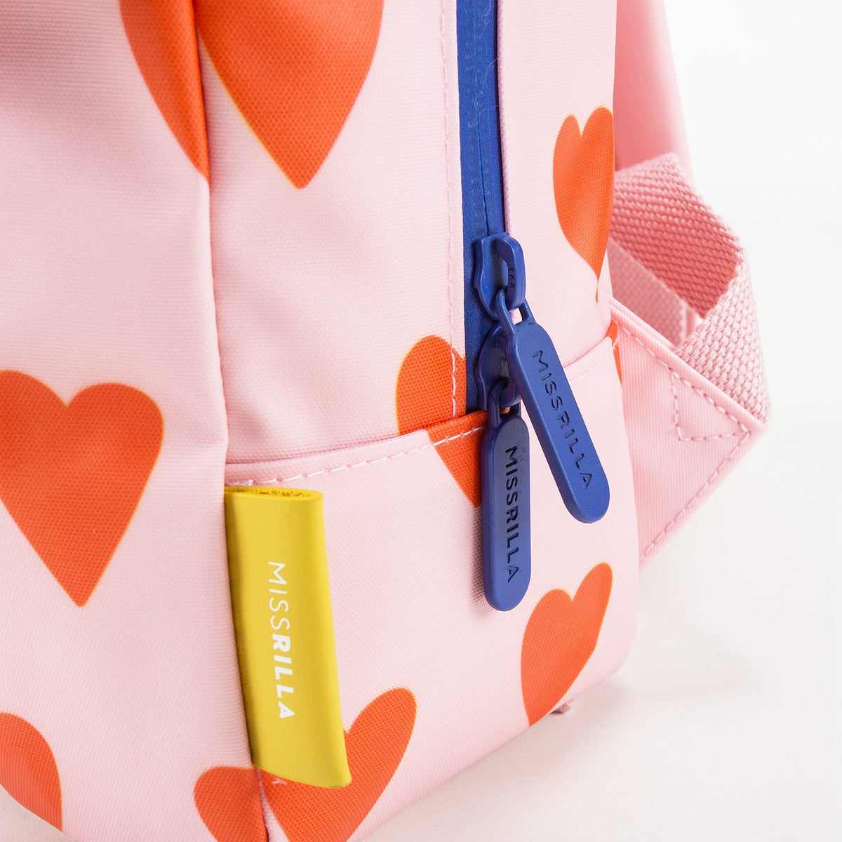 Sac à dos Mini Cœurs Rose Doux et Orange pour Filles (20 x 10 x 30 cm)