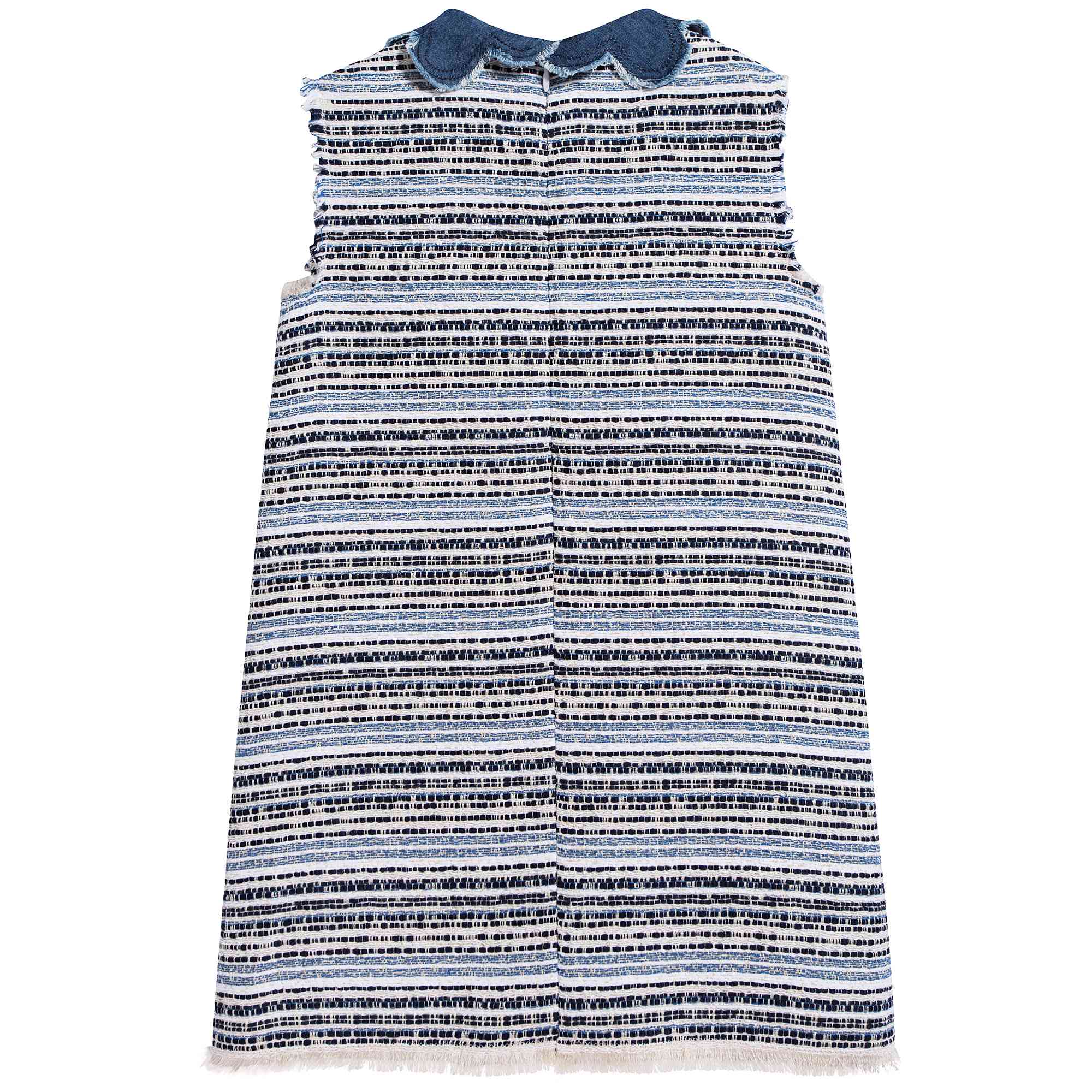 Girls Denim Blue Stripes Dress