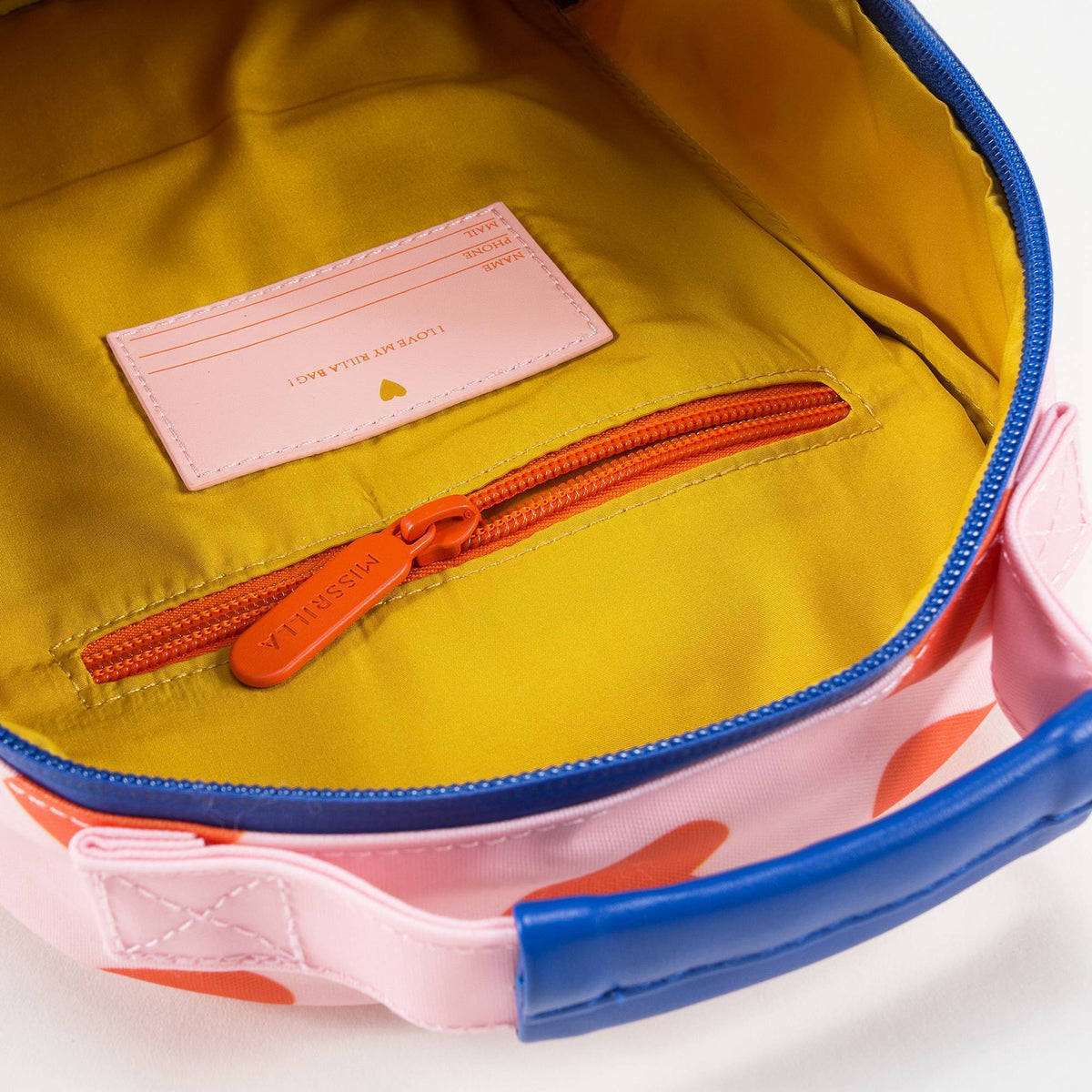 Sac à dos Mini Cœurs Rose Doux et Orange pour Filles (20 x 10 x 30 cm)