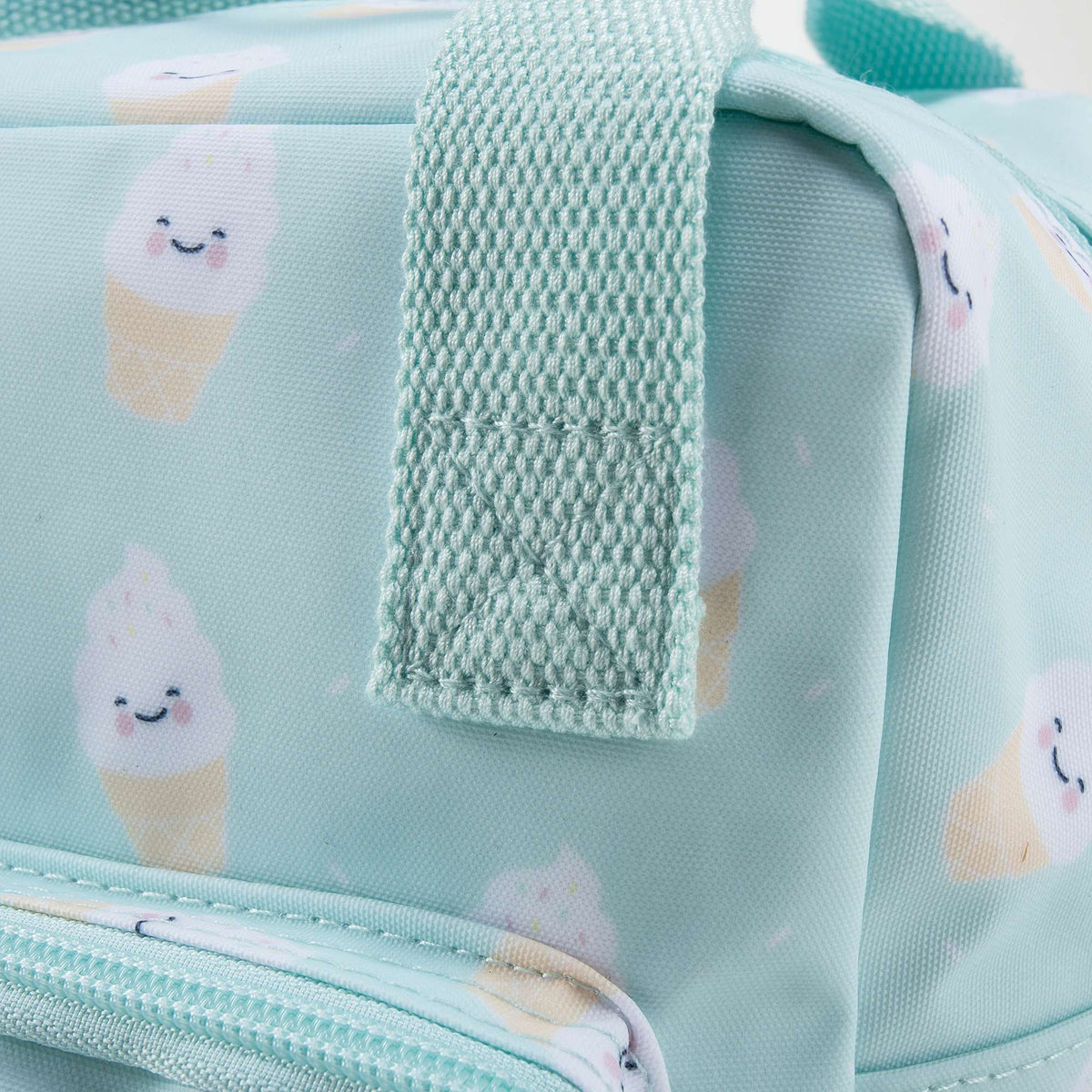 Sac à dos imprimé Glace Vert menthe pour filles (20 x 13 x 26 cm)