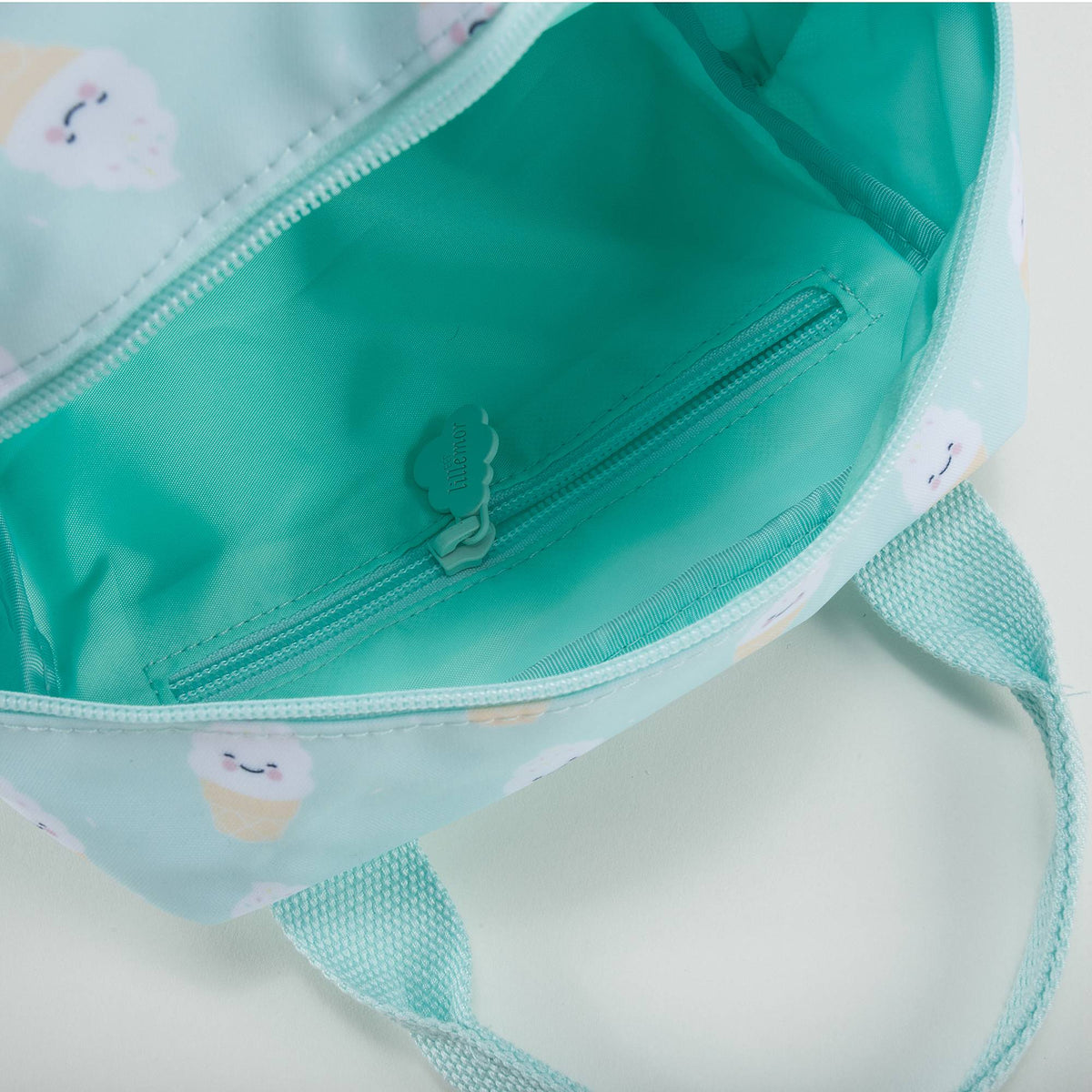 Sac à dos imprimé Glace Vert menthe pour filles (20 x 13 x 26 cm)