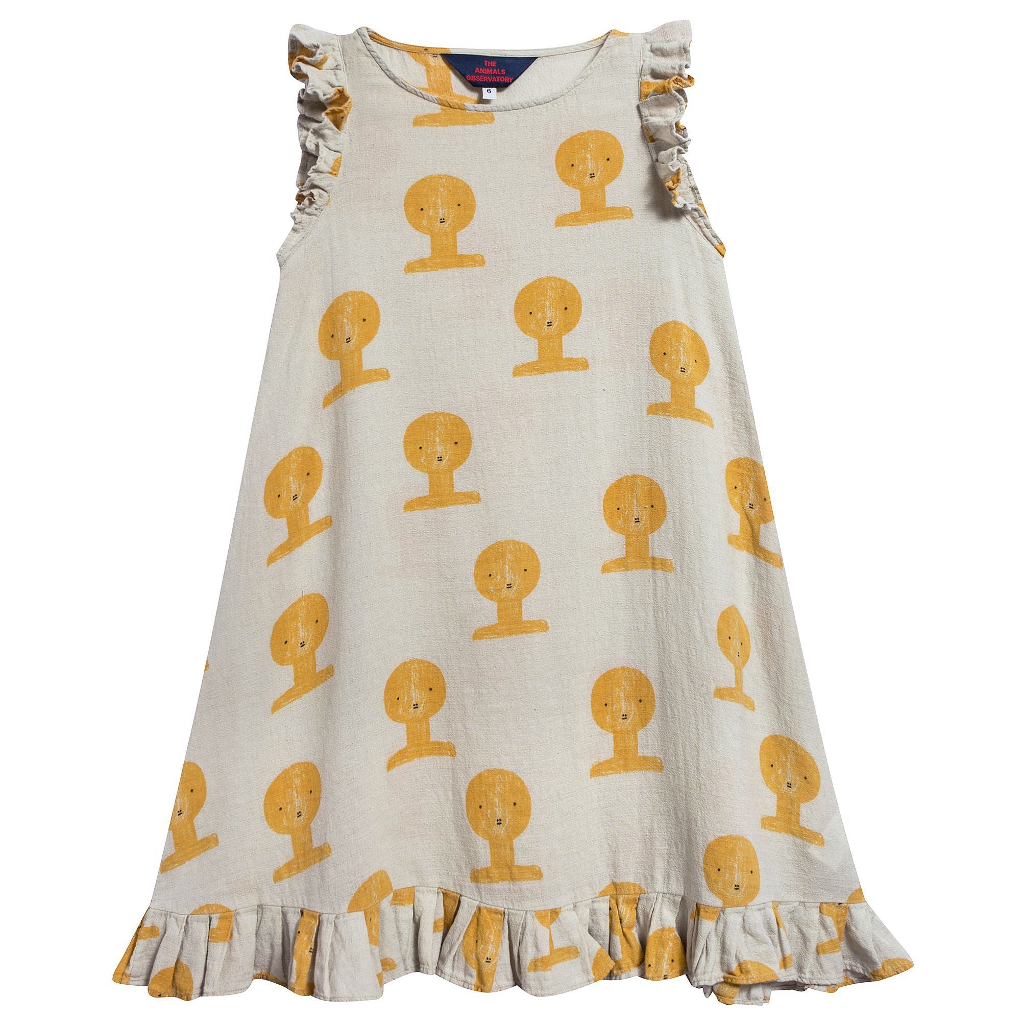 Girls Beige Tao Busts Cotton Dress
