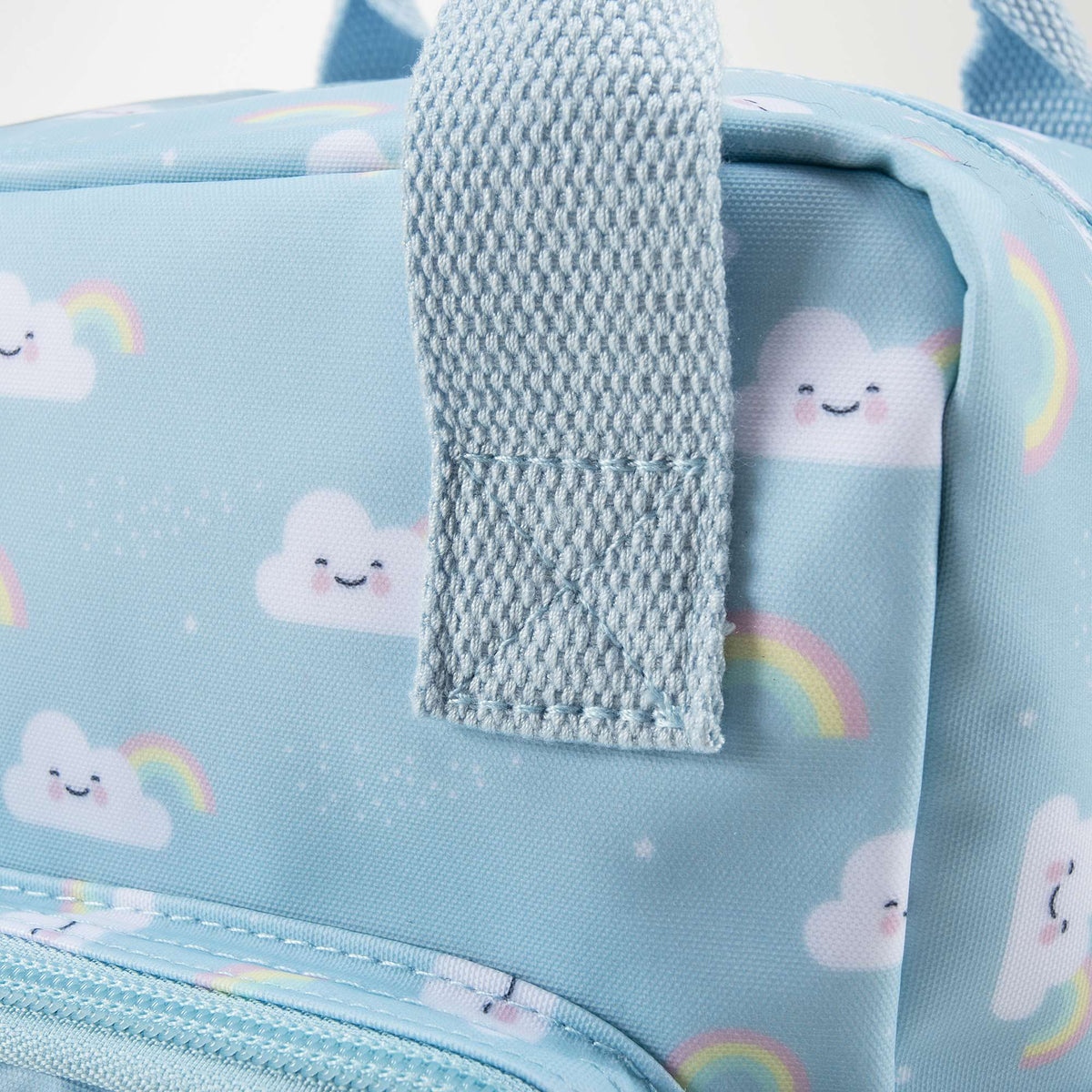 Sac à dos arc-en-ciel bleu clair pour filles (20 x 13 x 26 cm)