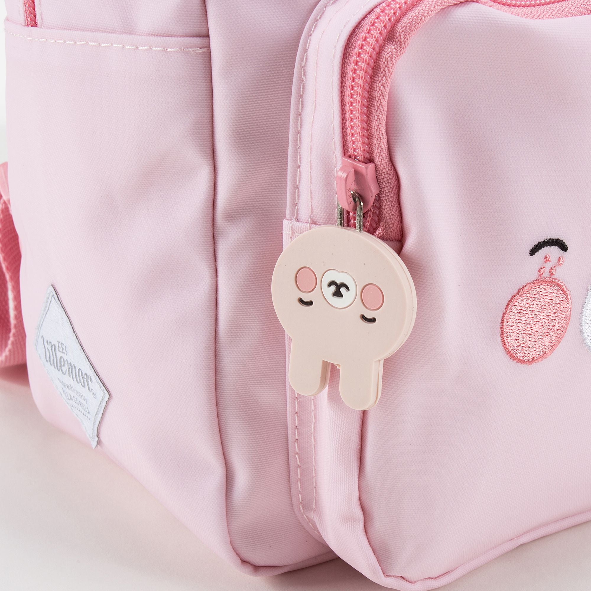 Girls Light Pink Bunny Faces Backpack(20 x 13 x 26 cm)
