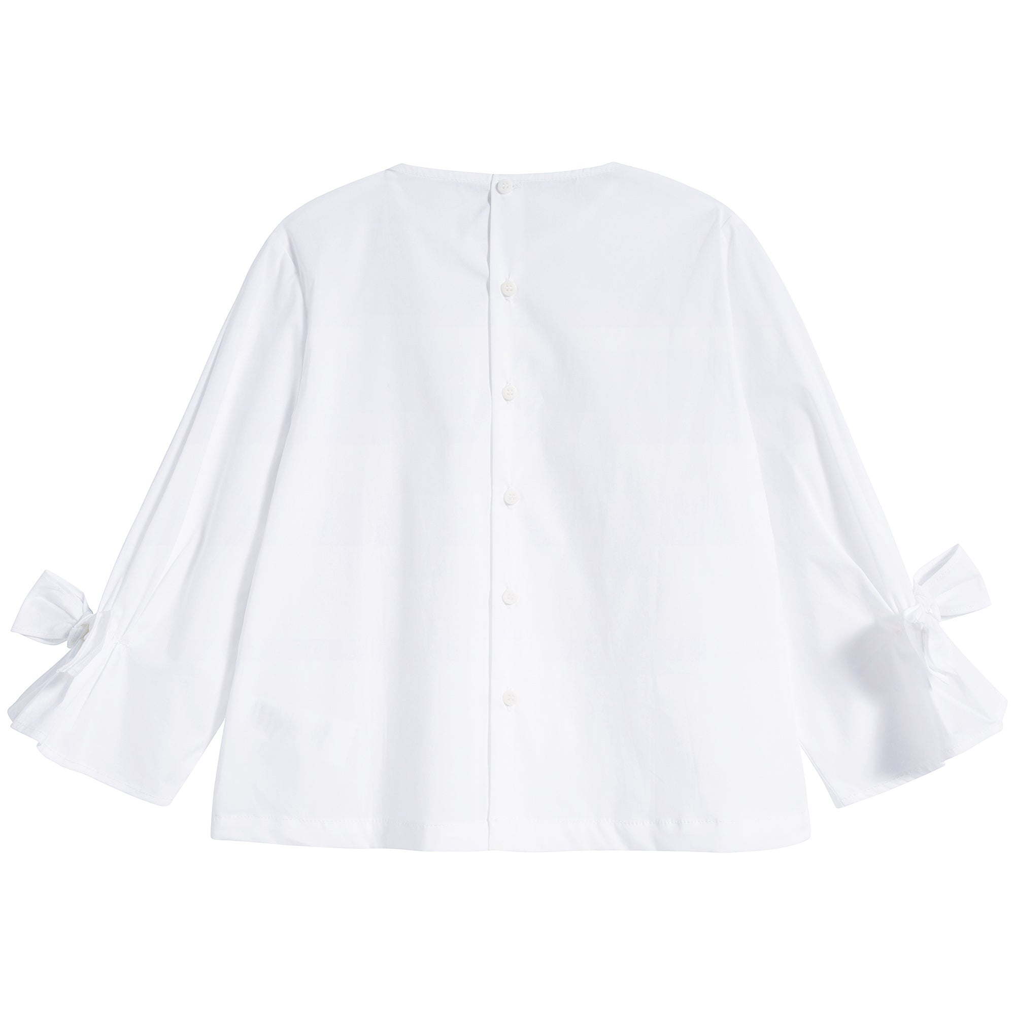 Girls White Cotton Shirt