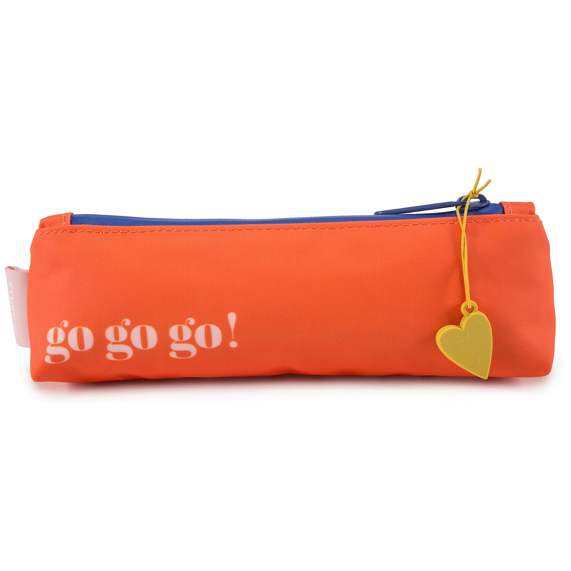 Girls Orange Go Go Go Pencil Pouch(23 x 9 cm)