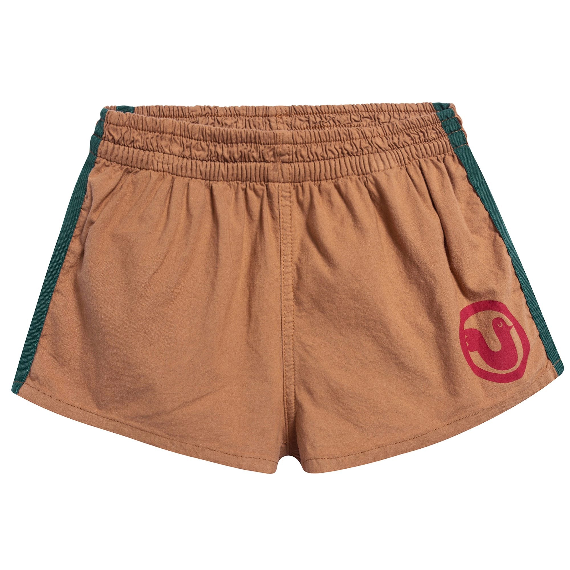 Girls & Boys Brown Bird Cotton Shorts