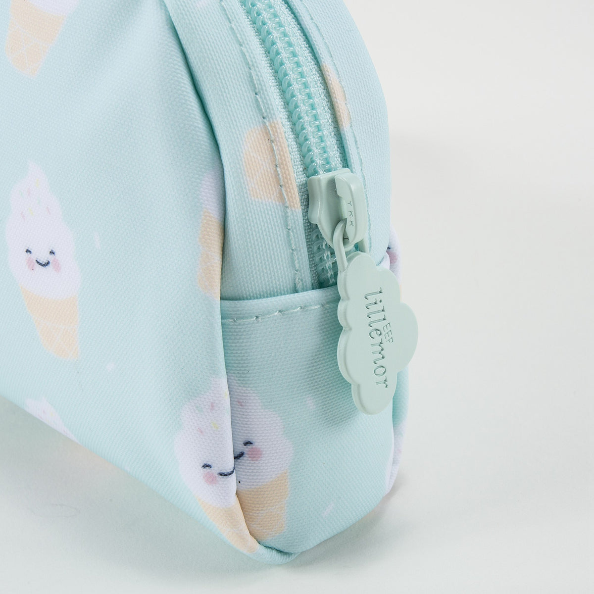 Trousse crayon imprimé crème glacée vert menthe pour filles (21 x 11cm)